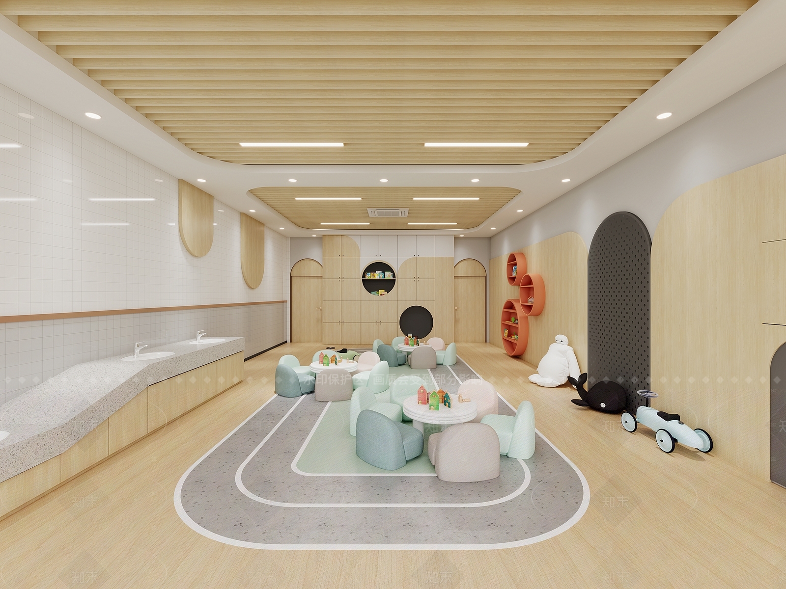 现代教室3D模型下载【ID:1206427433】
