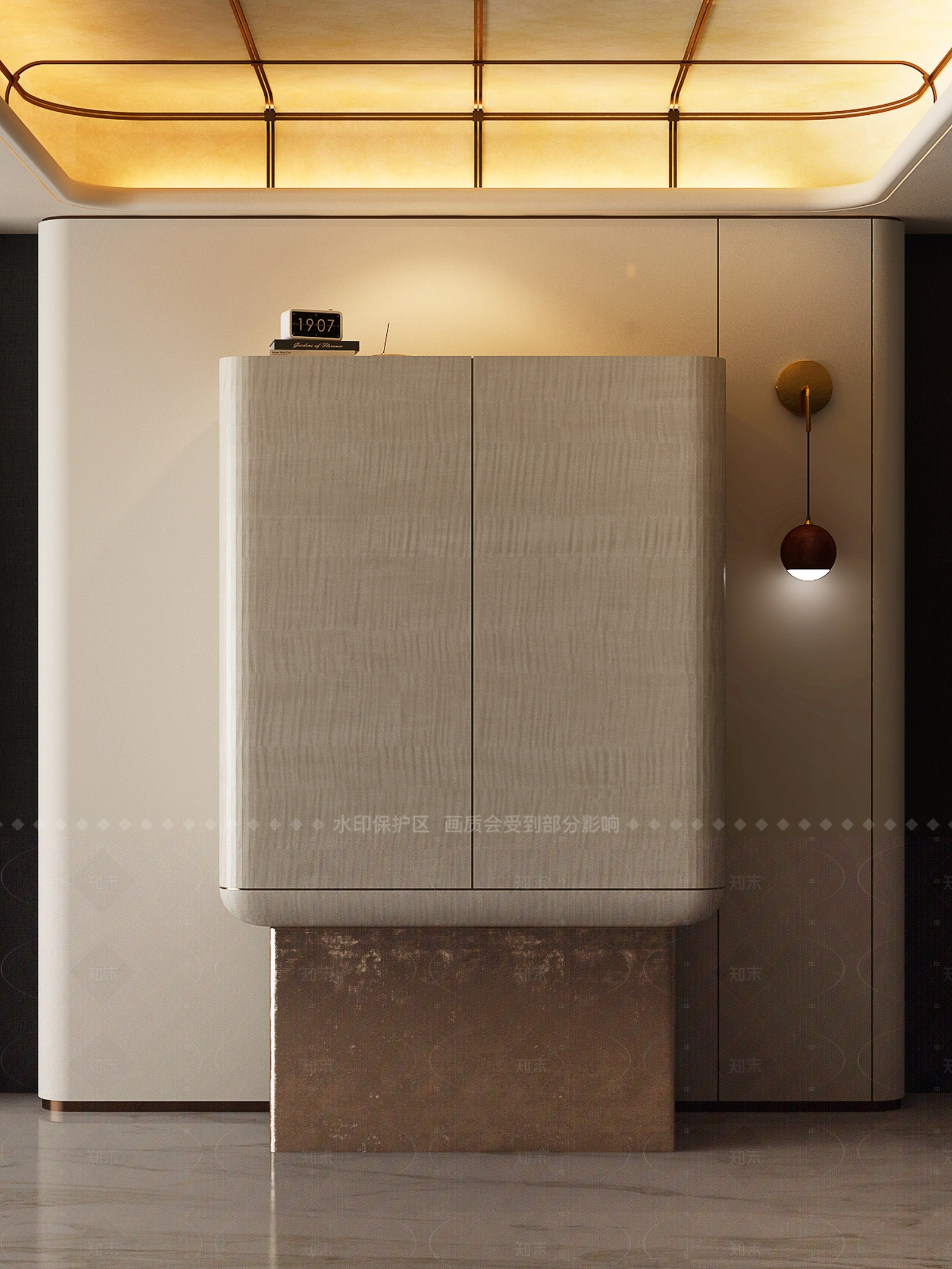 意式轻奢玄关3D模型下载【ID:1206431141】