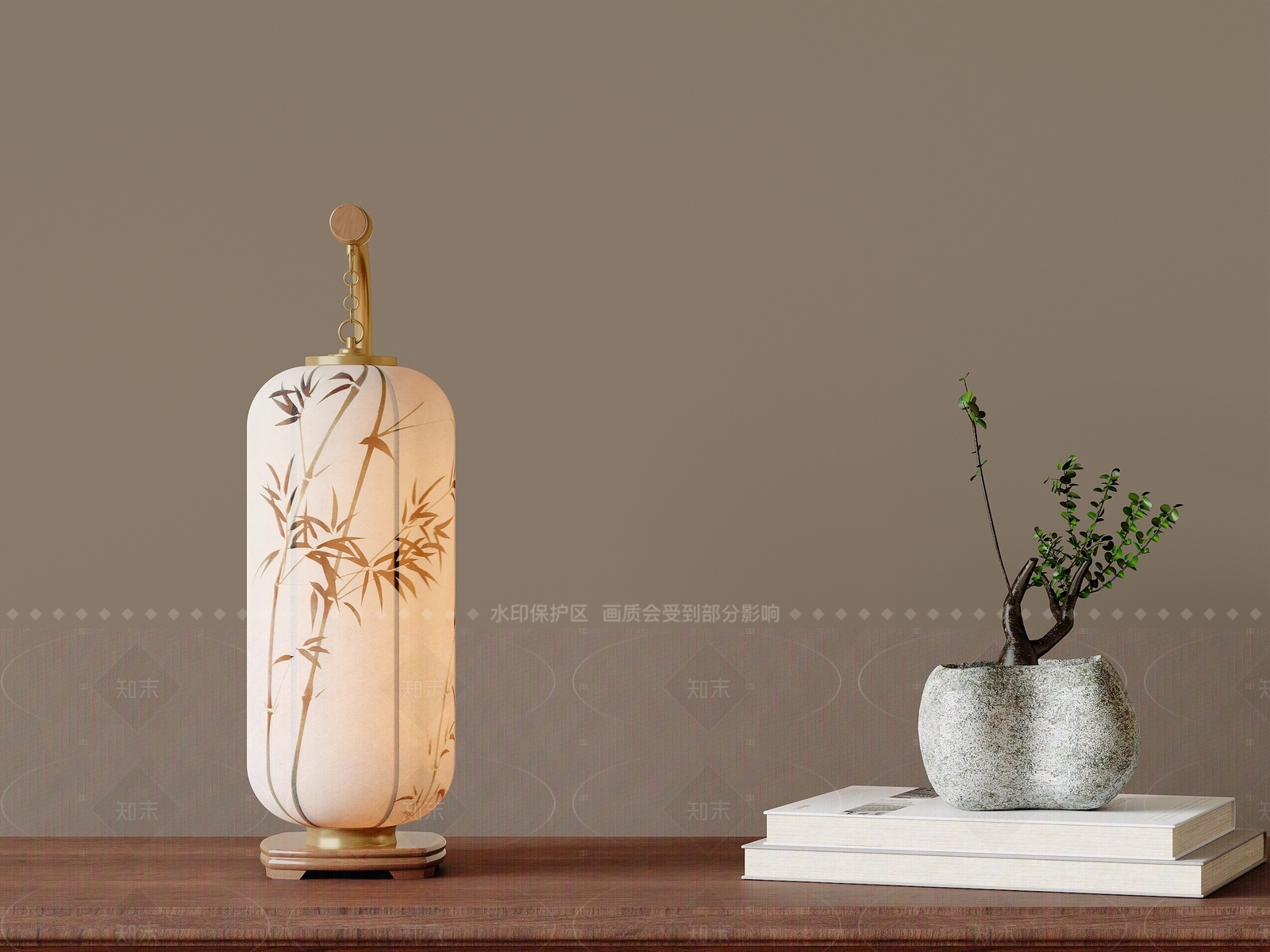 新中式台灯3D模型下载【ID:1206433241】