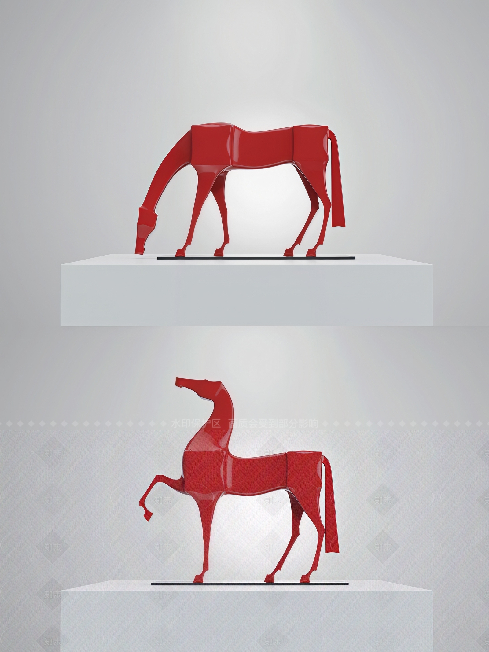 现代简约雕塑摆件3D模型下载【ID:1206440546】
