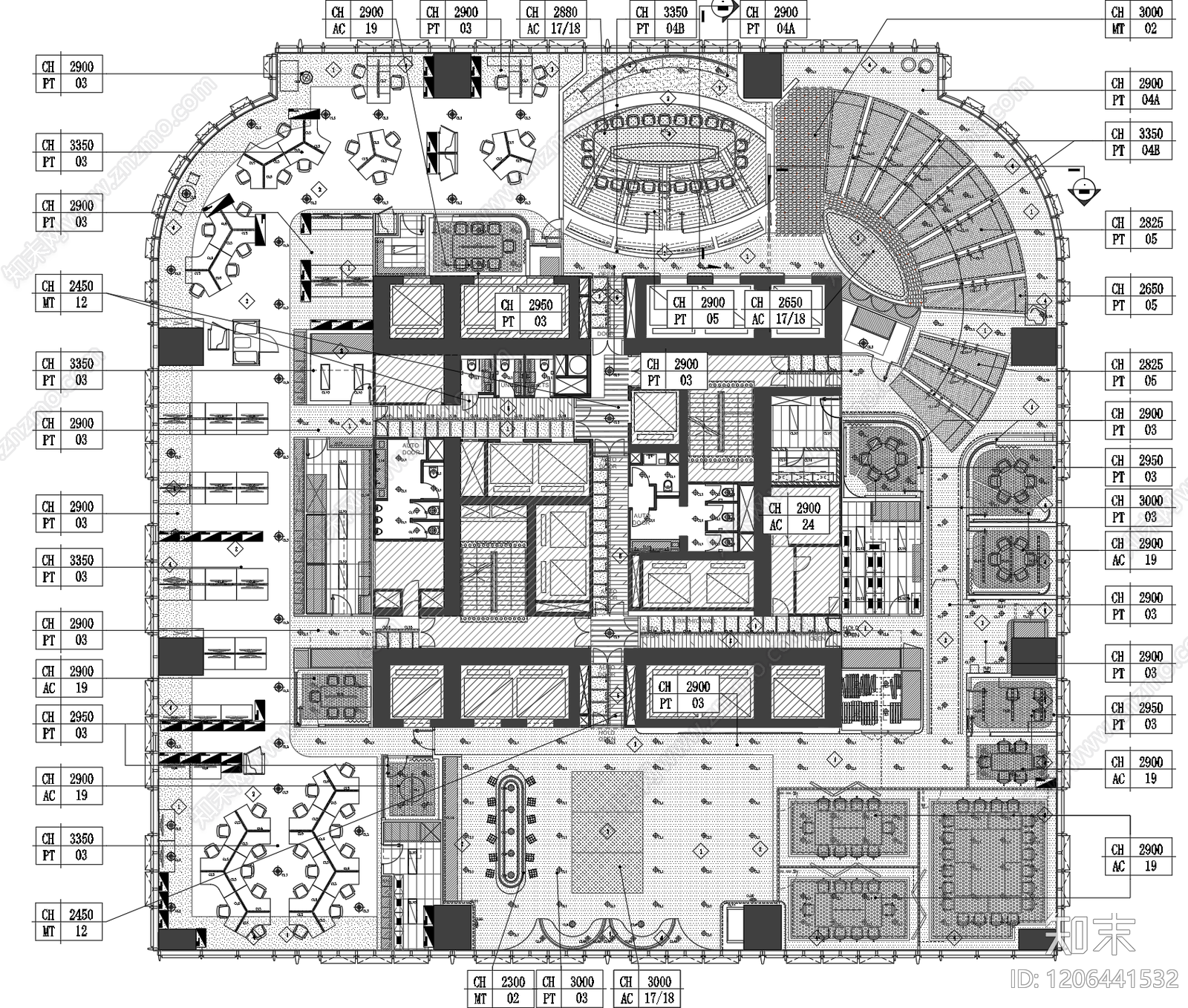 现代整体办公空间cad施工图下载【ID:1206441532】