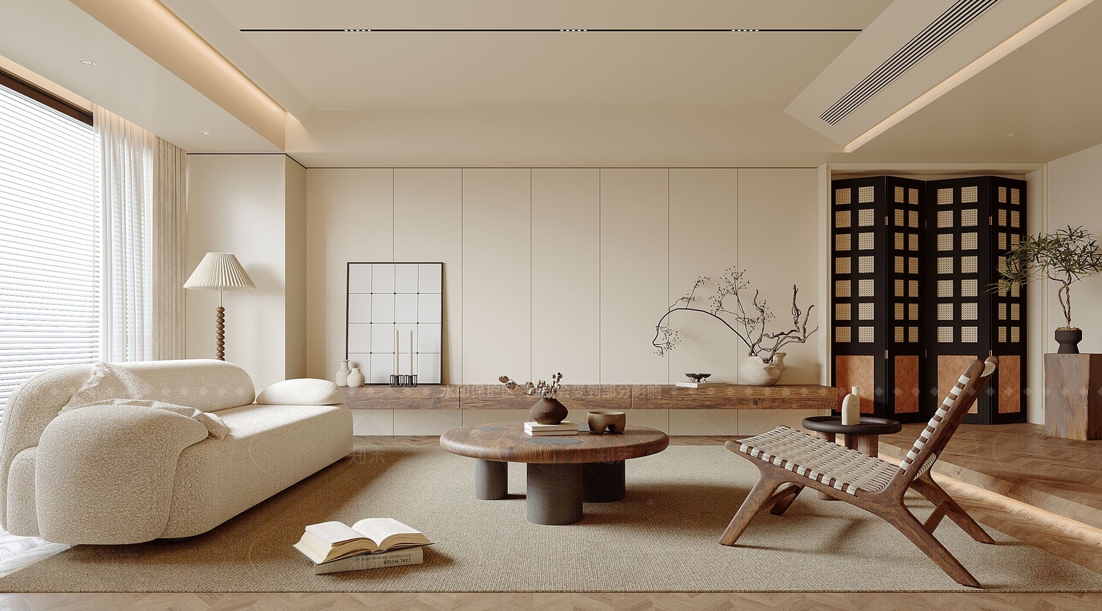 中古复古家居客厅SU模型下载【ID:1206443588】