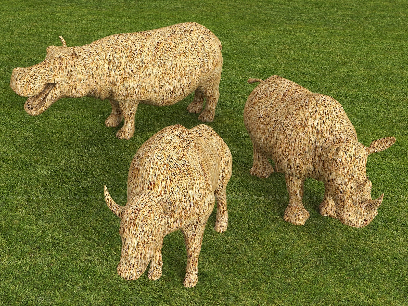 现代新中式景观雕塑3D模型下载【ID:1206449428】