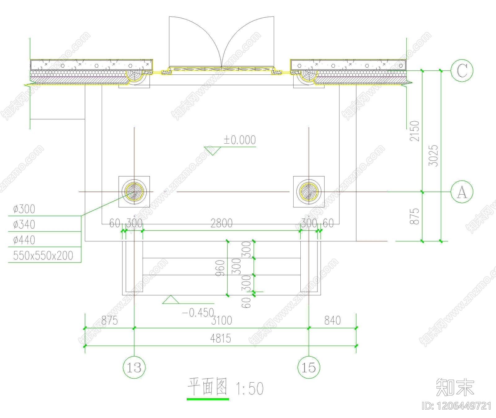 仿古建筑cad施工图下载【ID:1206449721】