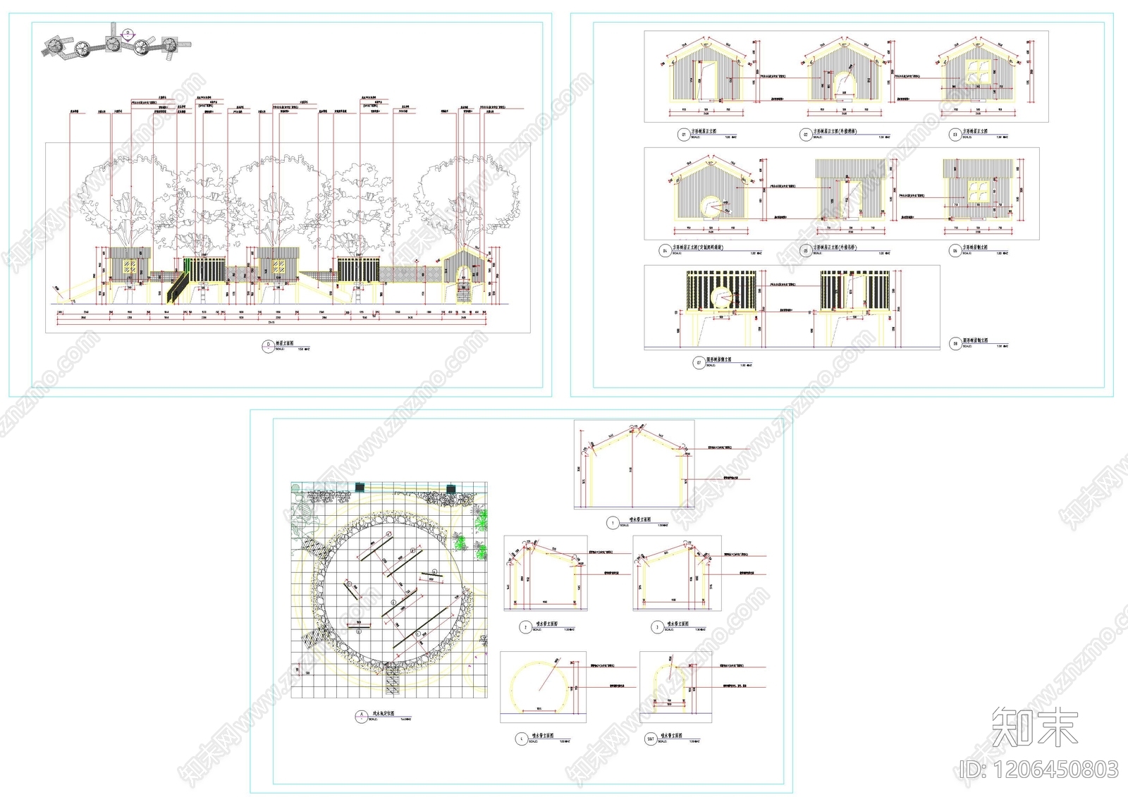 现代屋顶花园施工图下载【ID:1206450803】