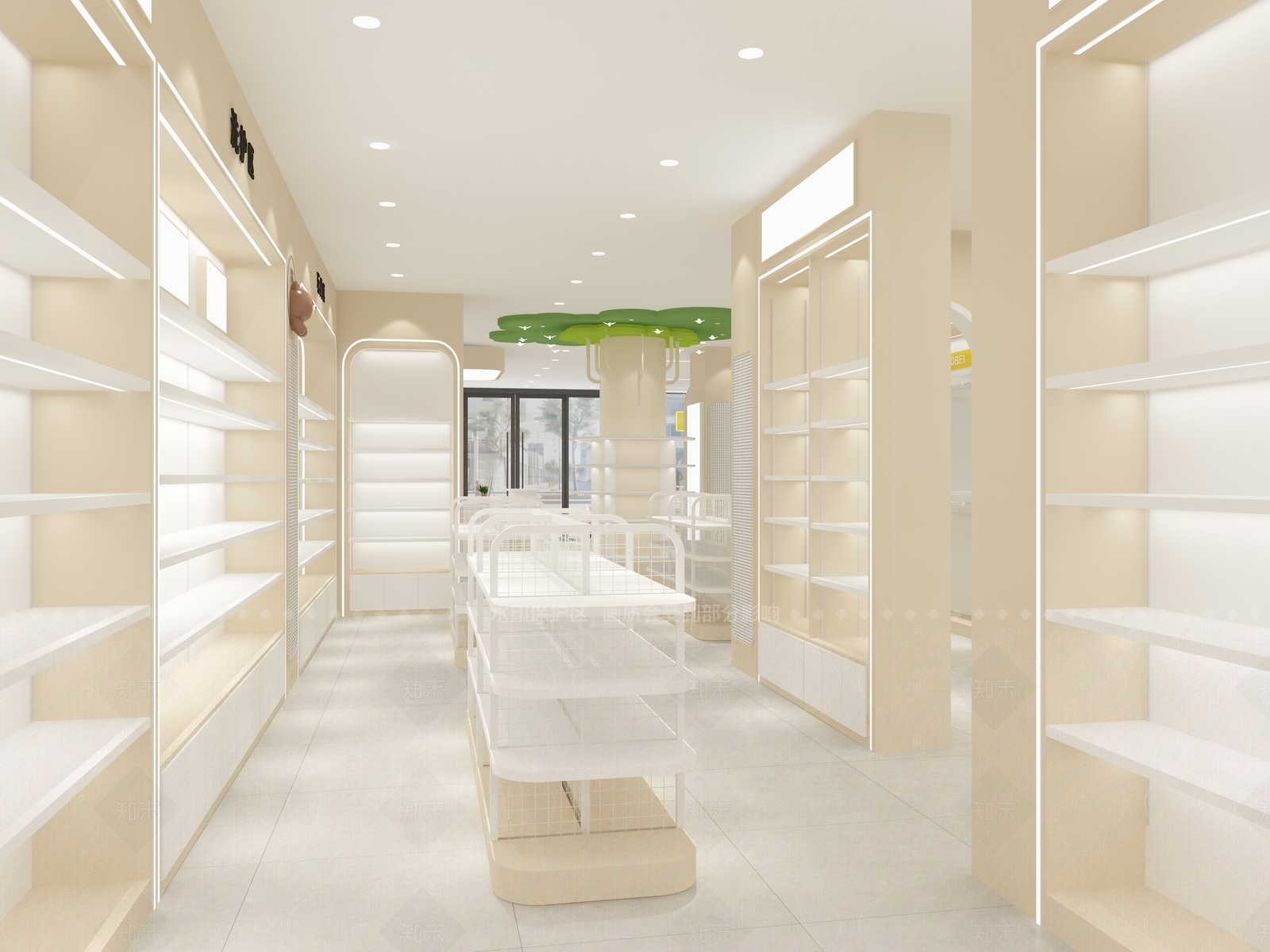 奶油简约母婴店3D模型下载【ID:1206452076】