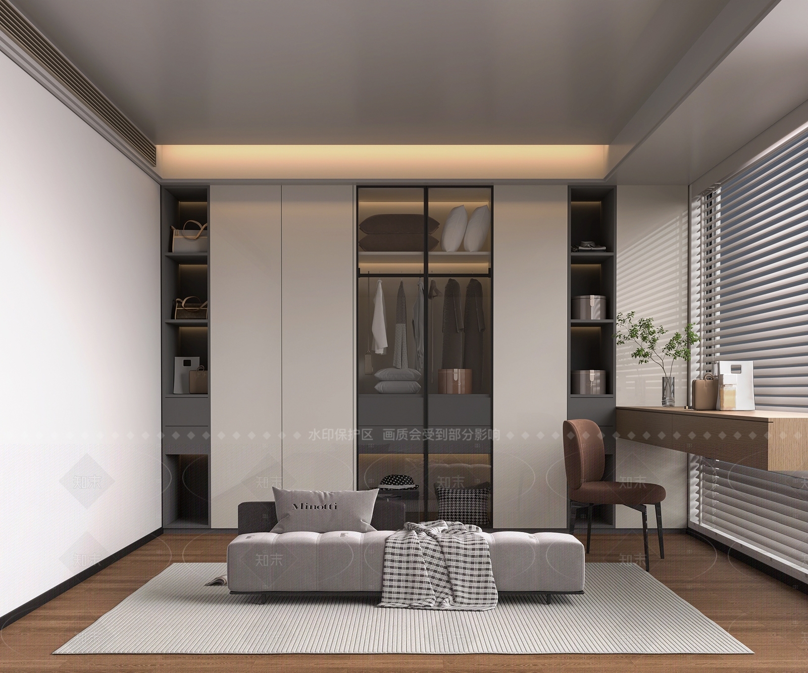 现代衣柜3D模型下载【ID:1206460580】