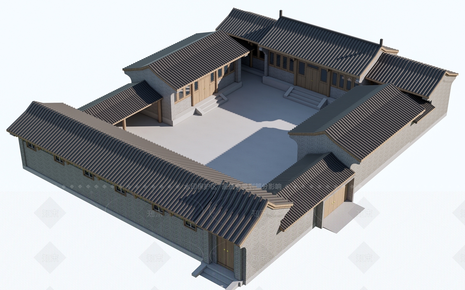 中式其他景观小建筑SU模型下载【ID:1206452998】