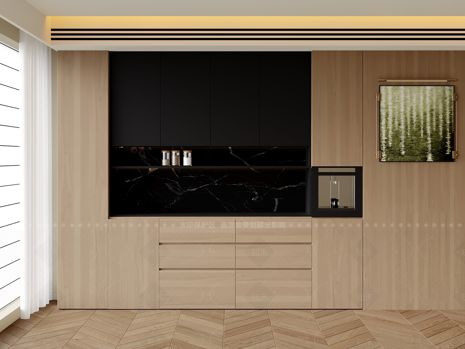 现代简约餐边柜3D模型下载【ID:1206467128】