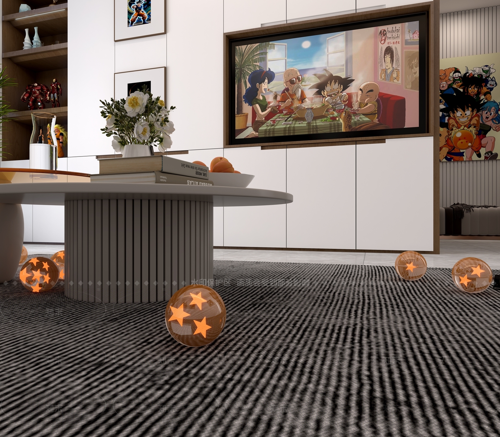 现代家居客厅3D模型下载【ID:1206469845】