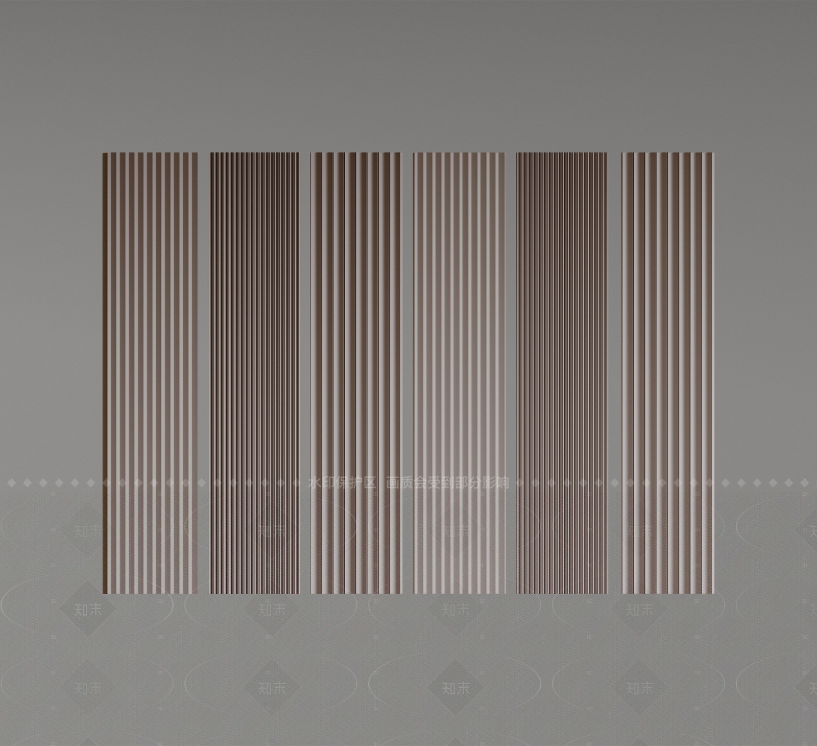 现代极简护墙板SU模型下载【ID:1206481991】