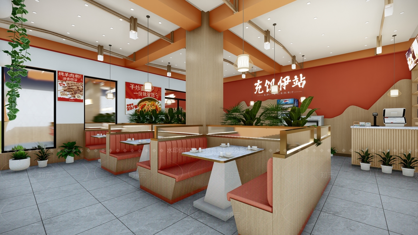 现代新中式中餐厅SU模型下载【ID:1206566837】