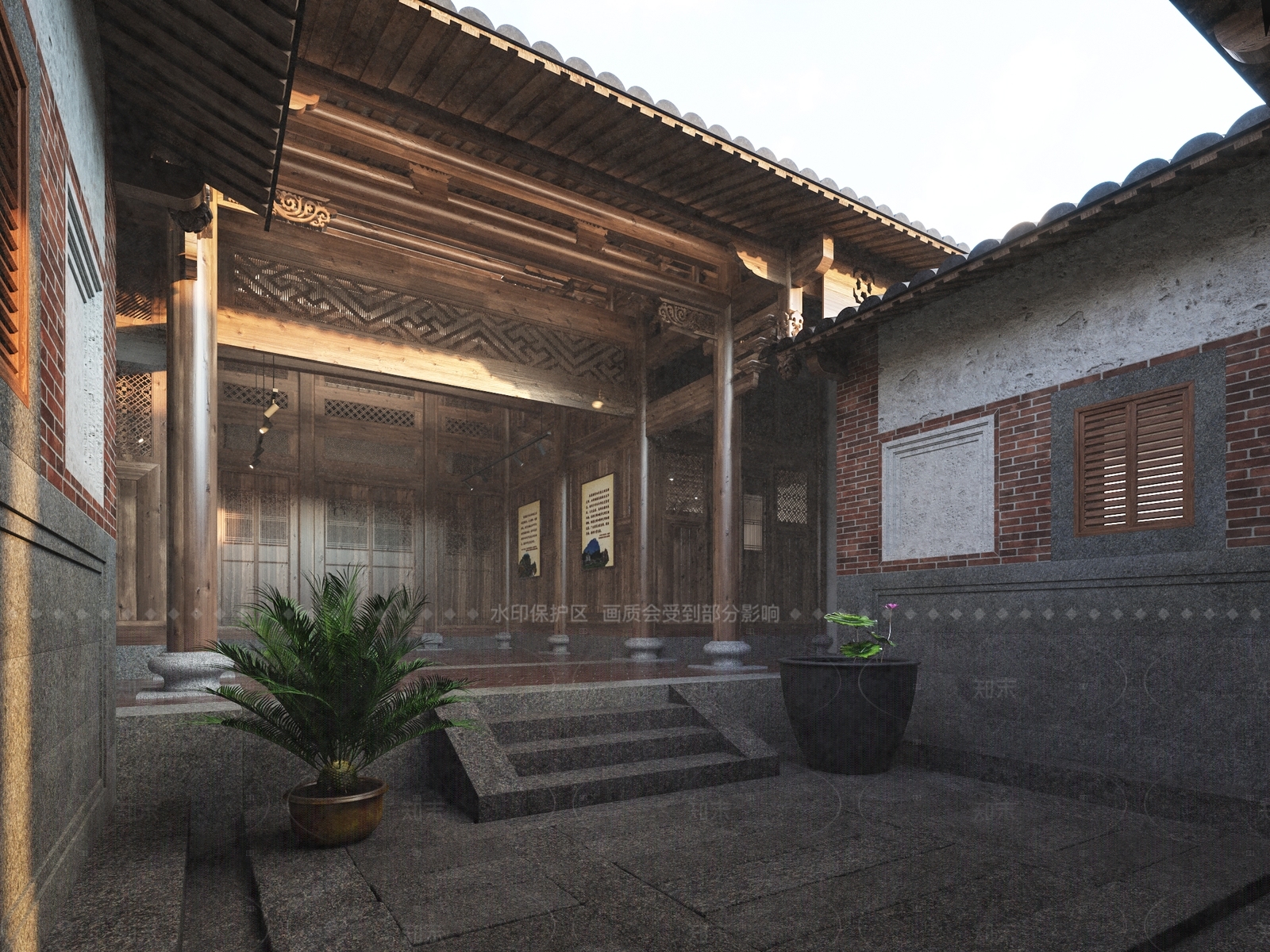 中式古建3D模型下载【ID:1206484984】