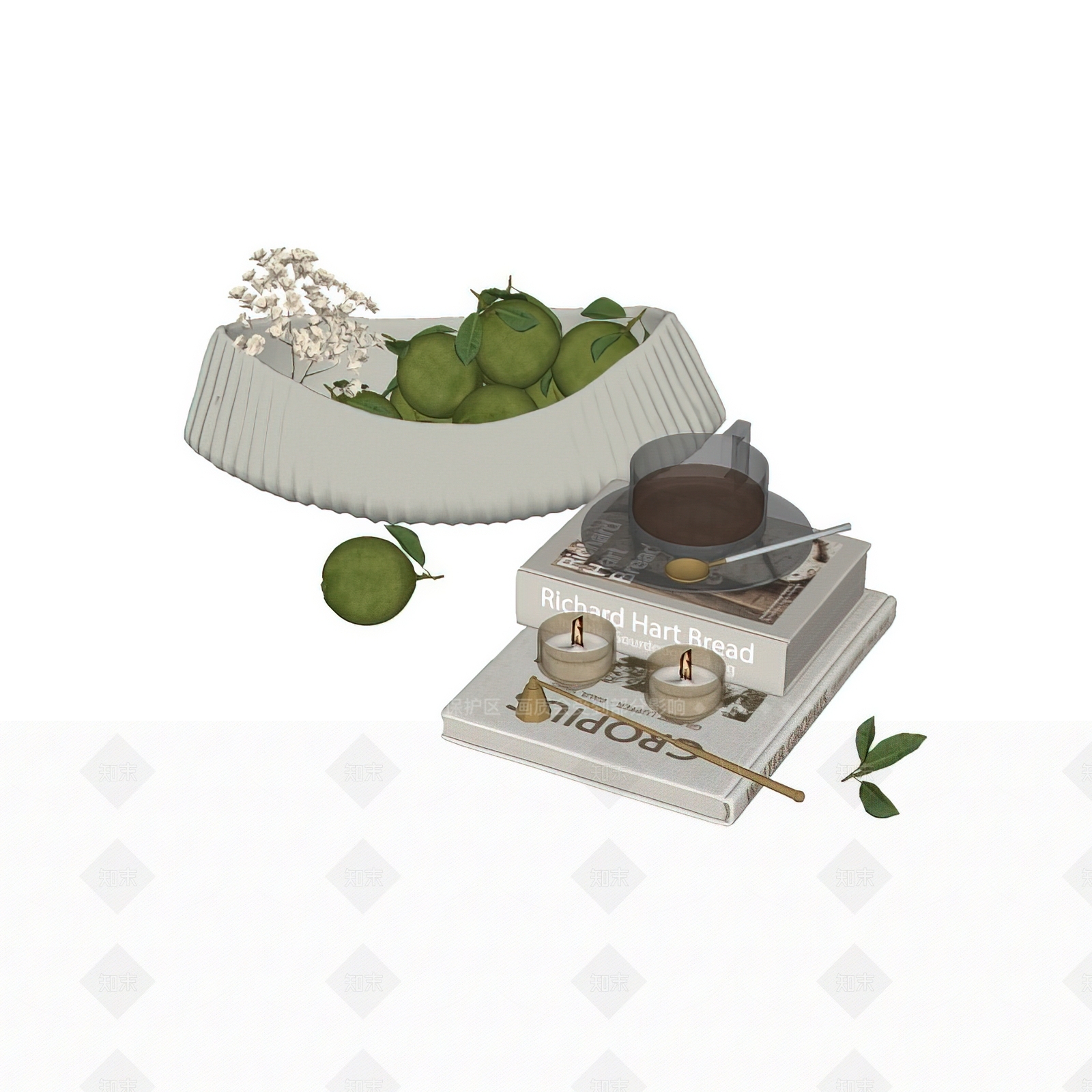 现代法式摆件组合SU模型下载【ID:1206489650】