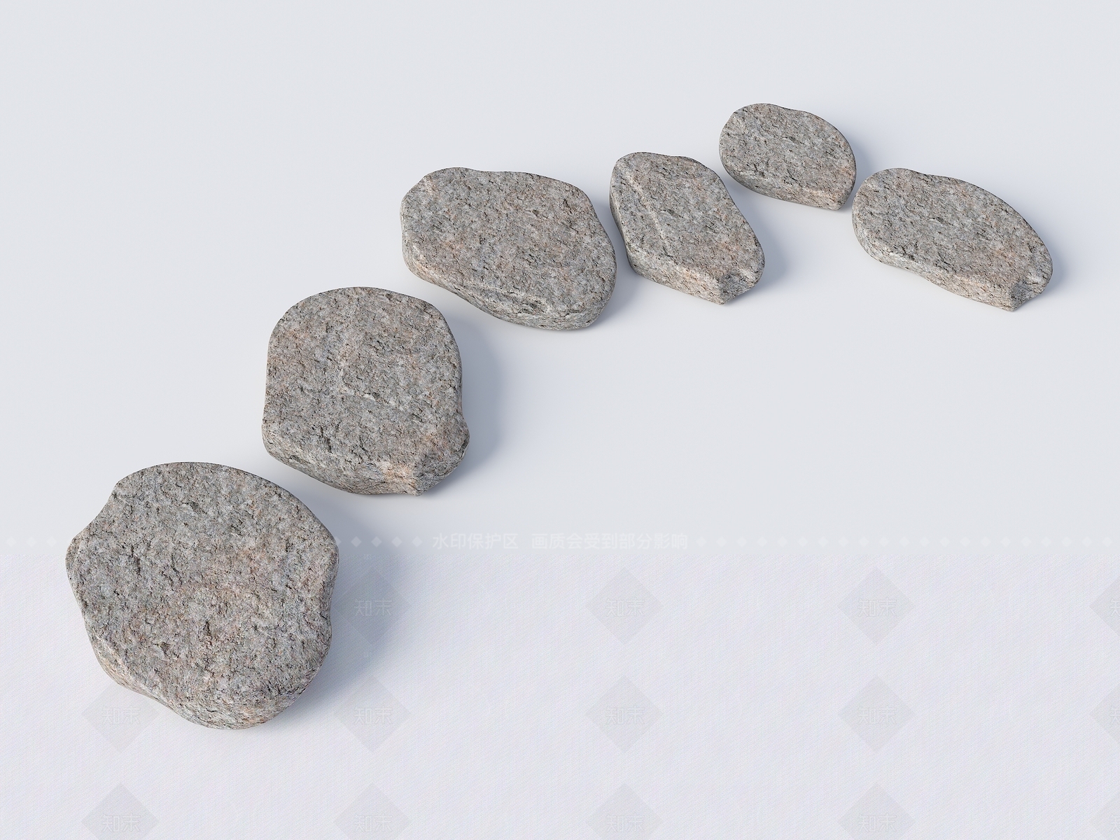 现代新中式石头3D模型下载【ID:1206504416】