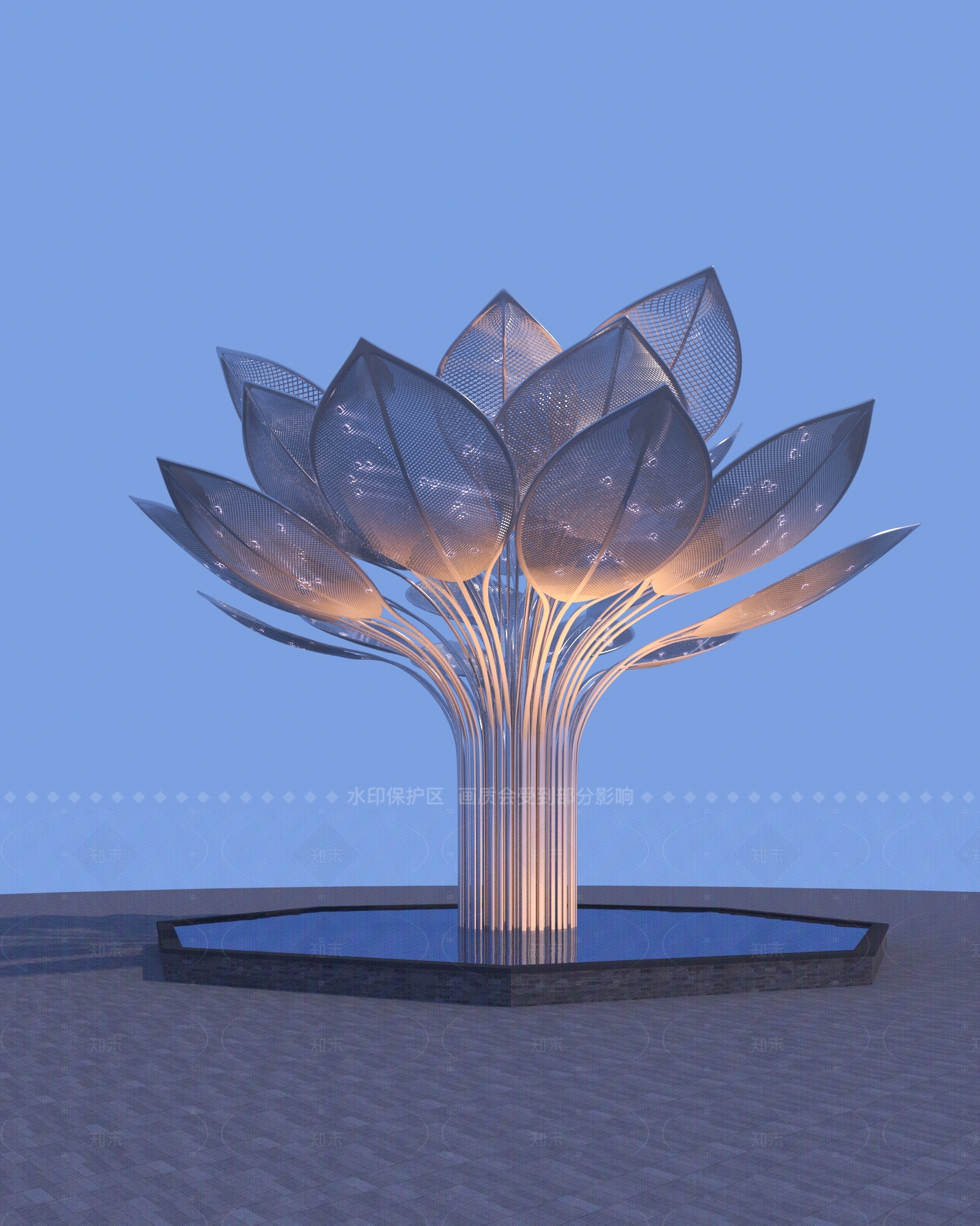 现代景观雕塑3D模型下载【ID:1206505609】