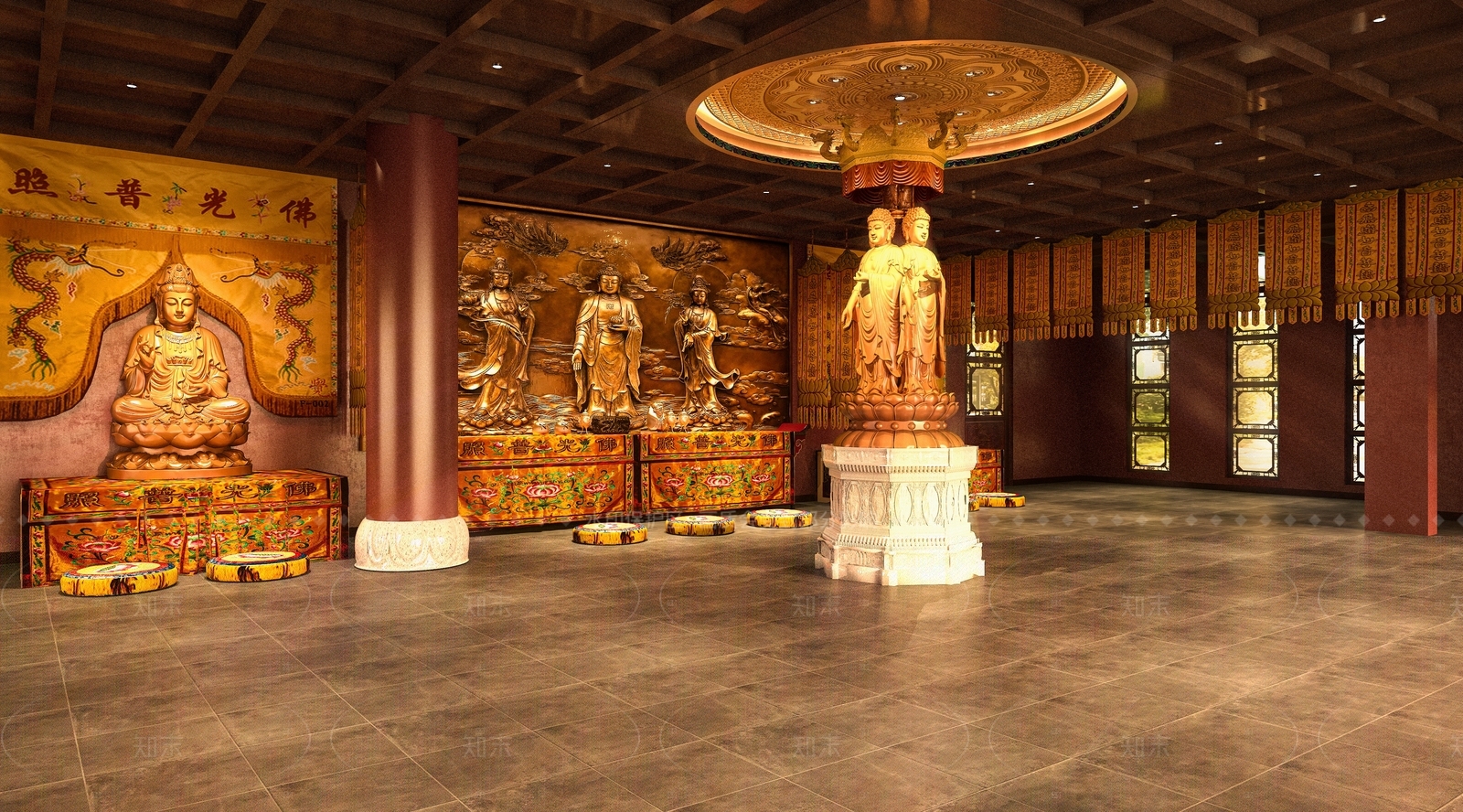新中式宗教文化3D模型下载【ID:1206506430】