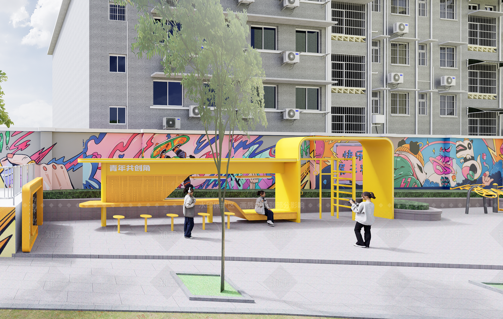 现代新中式其他景观小品SU模型下载【ID:1206513304】