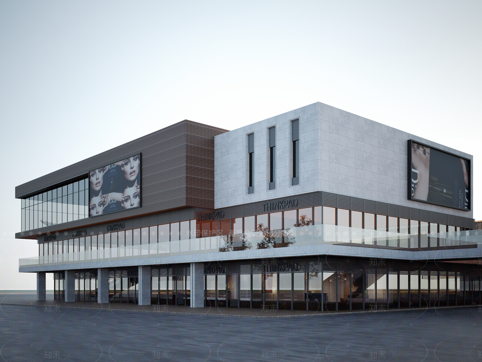 现代酒店建筑SU模型下载【ID:1206516858】