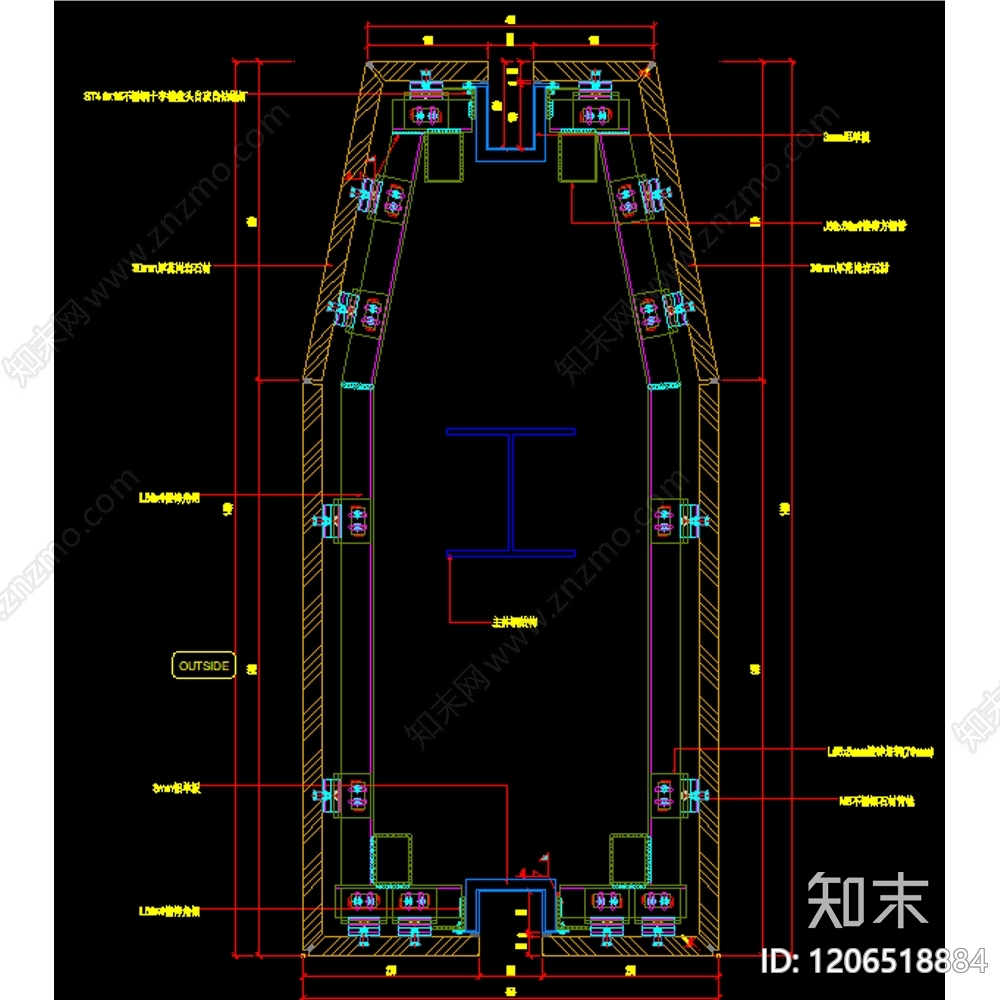 新中式现代廊架cad施工图下载【ID:1206518884】