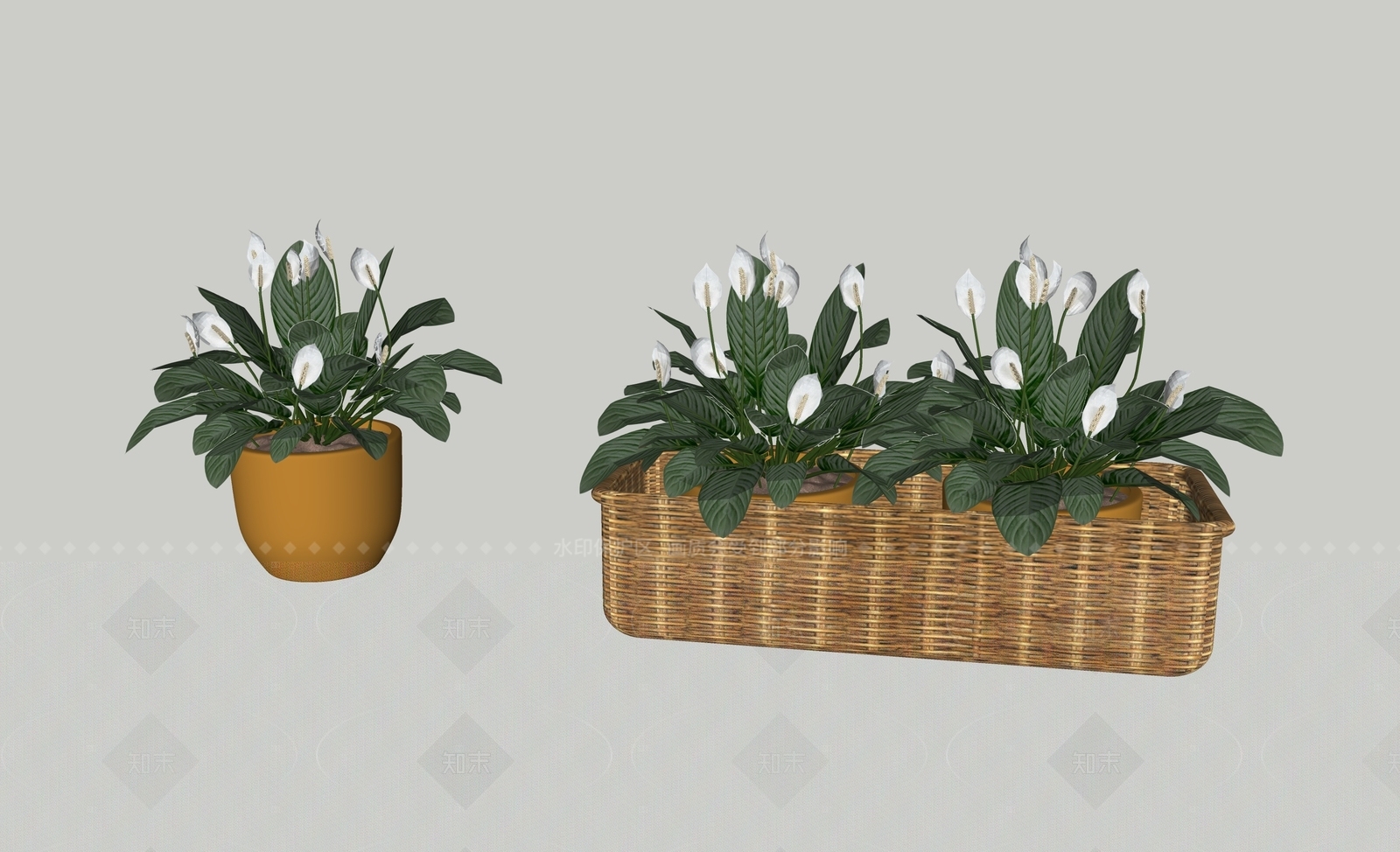 植物组合SU模型下载【ID:1206519511】
