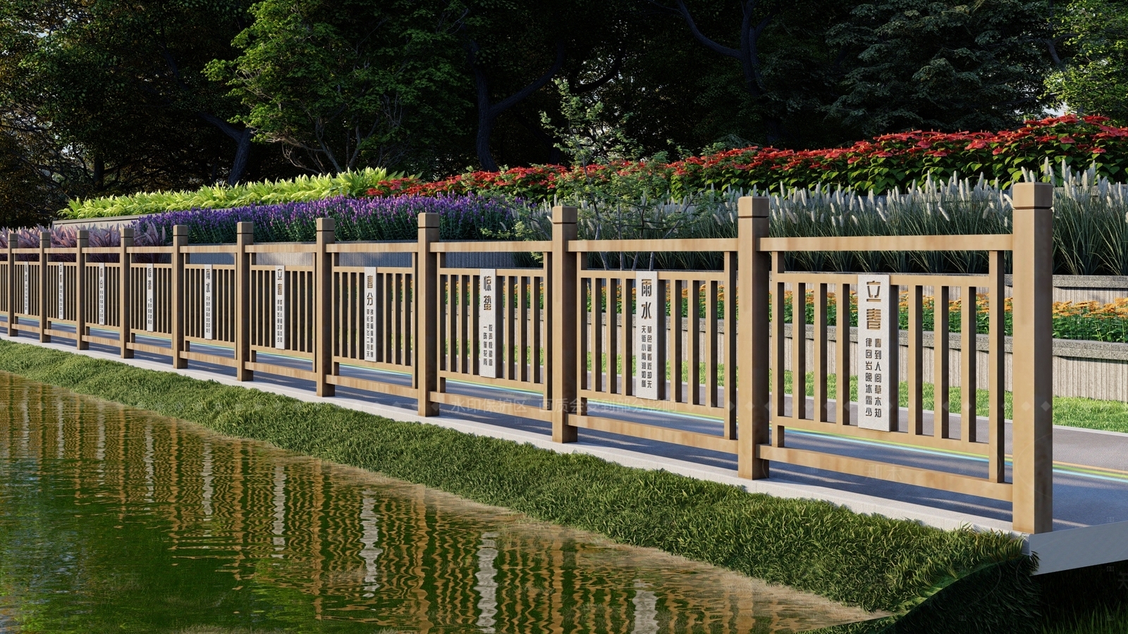 现代原木栏杆扶手SU模型下载【ID:1206520434】