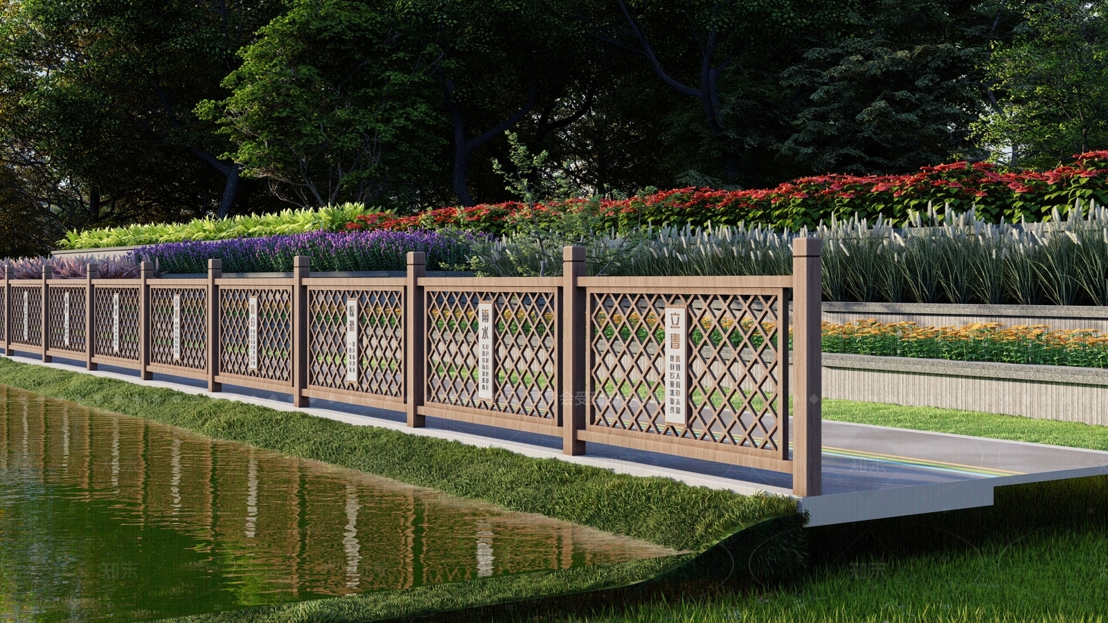 现代原木栏杆扶手SU模型下载【ID:1206523882】