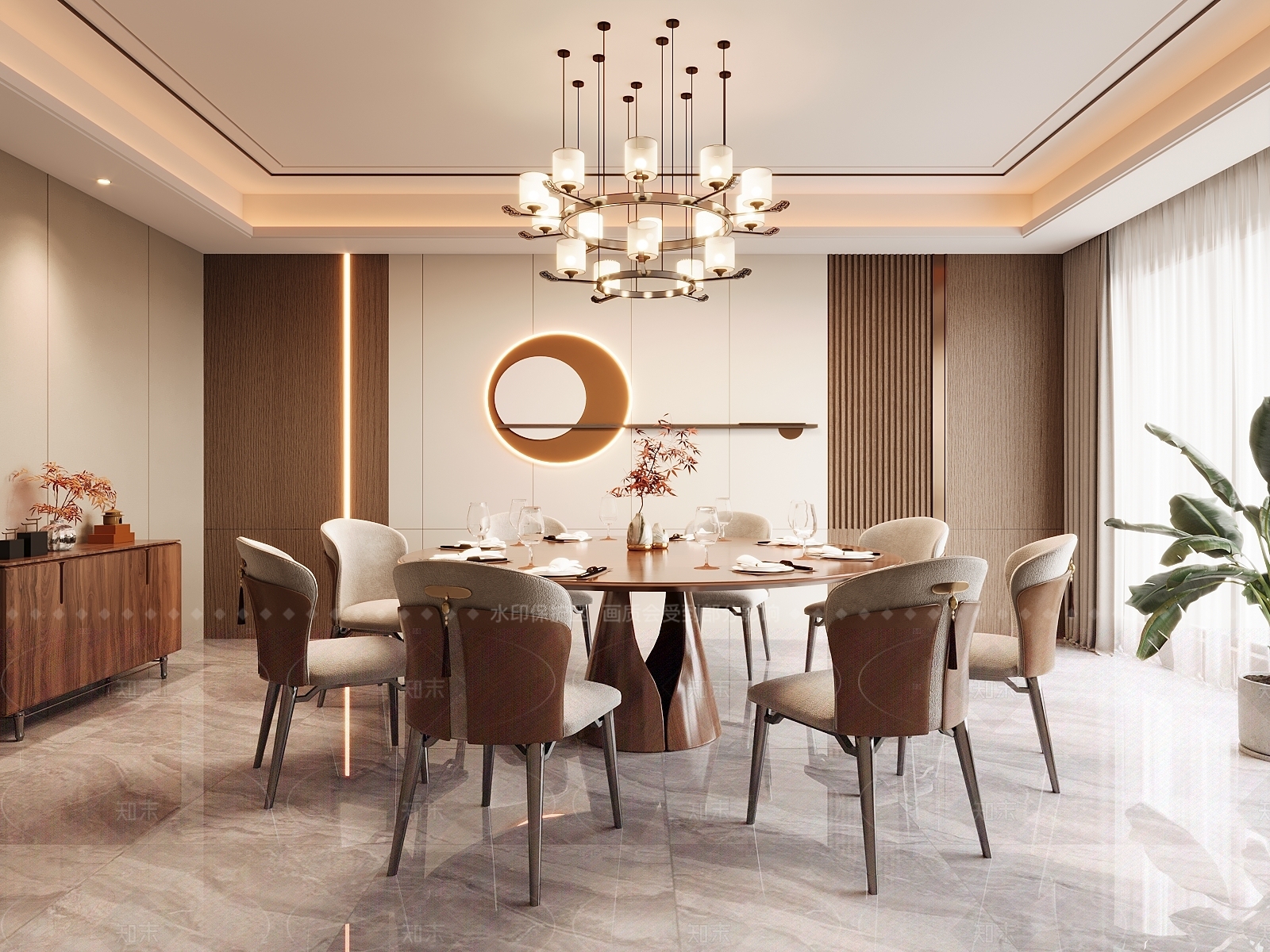 中式新中式包厢3D模型下载【ID:1206524541】
