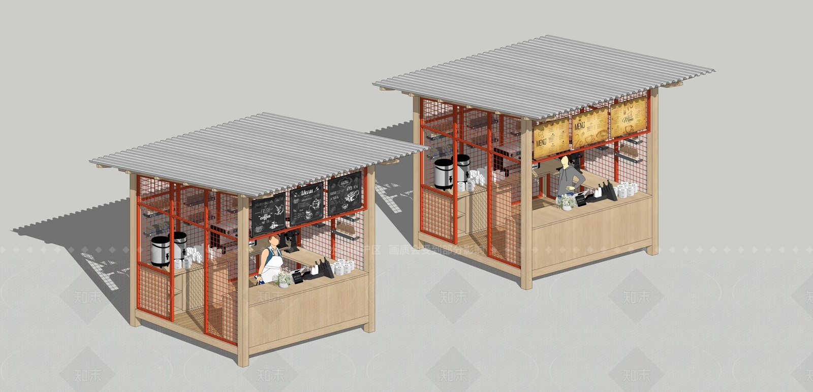 摊位SU模型下载【ID:1206524766】