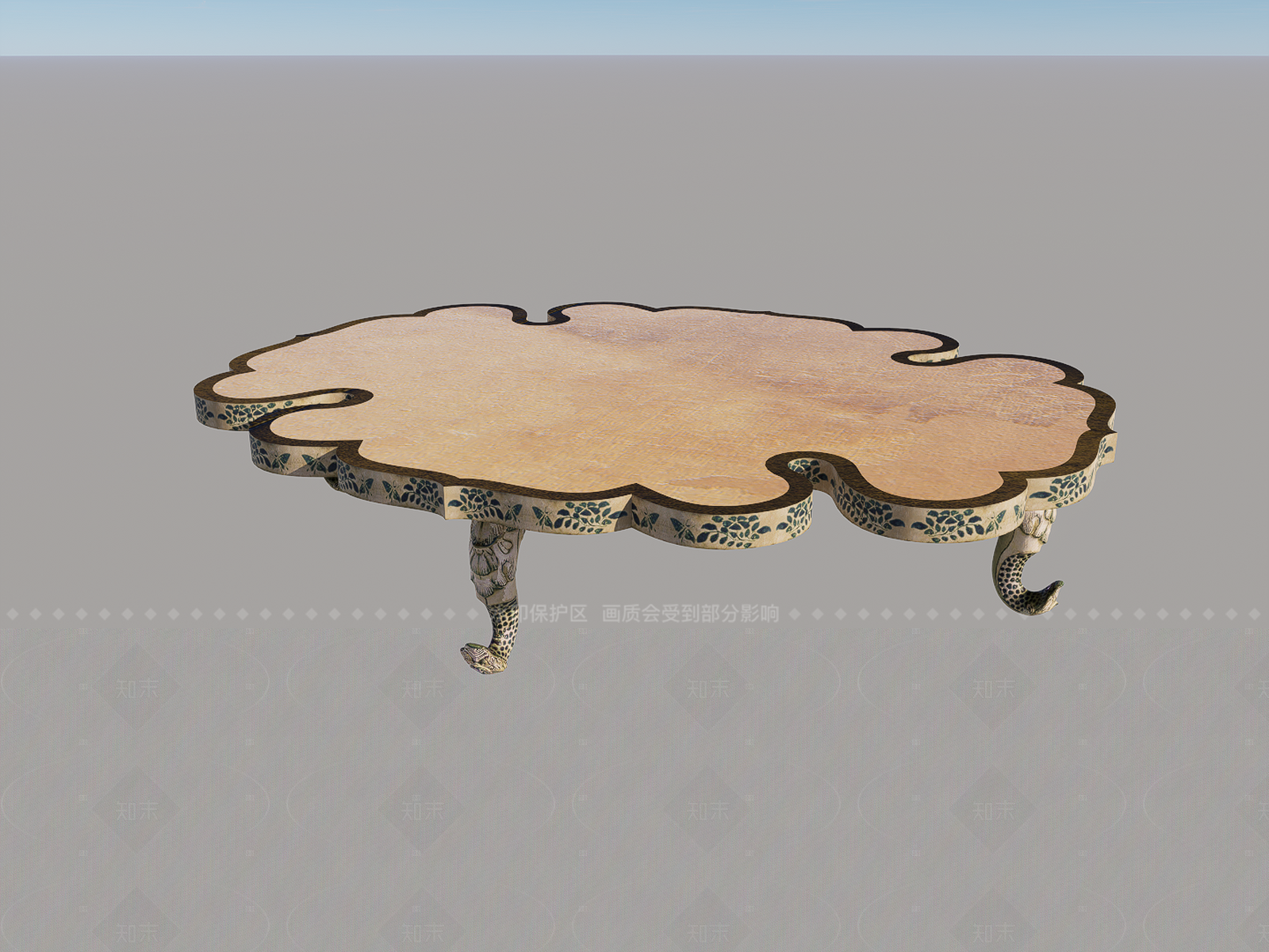 中式复古餐桌SU模型下载【ID:1206525053】