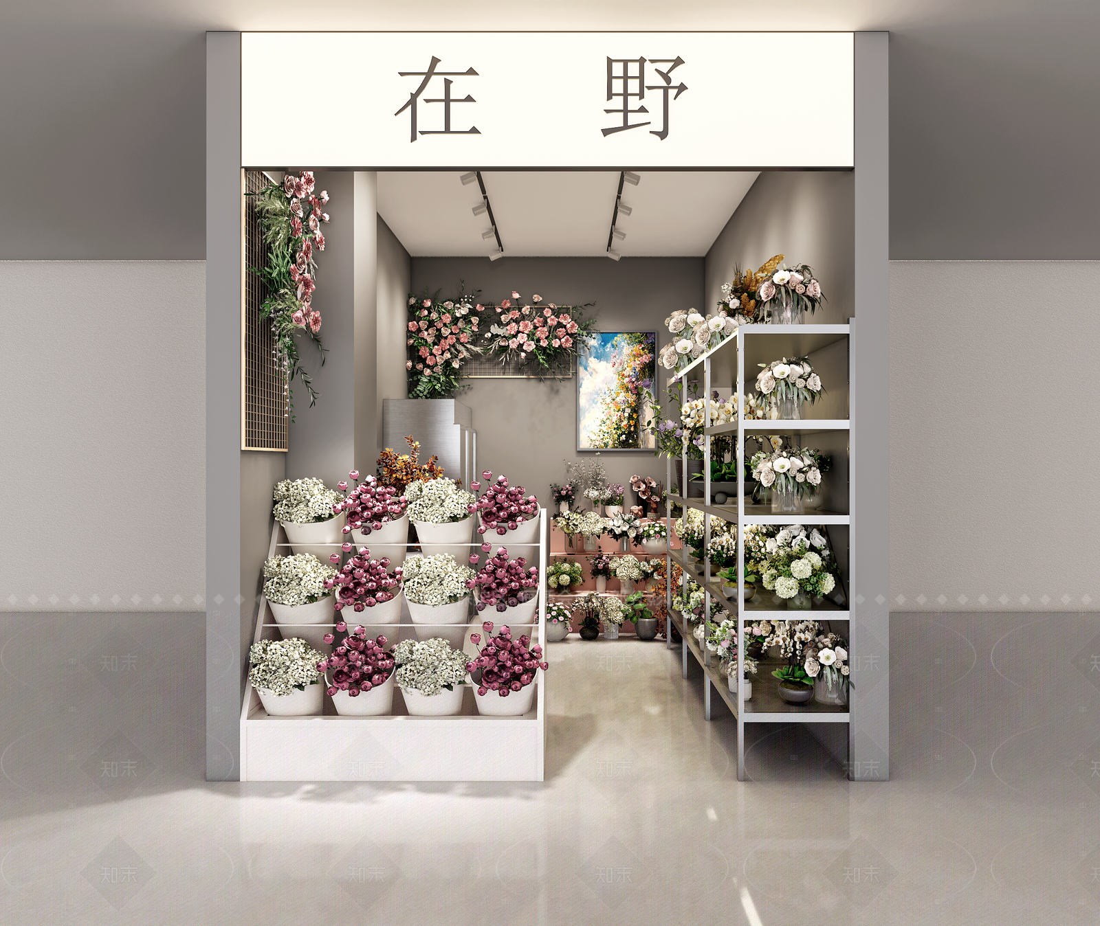 现代花店SU模型下载【ID:1206526027】