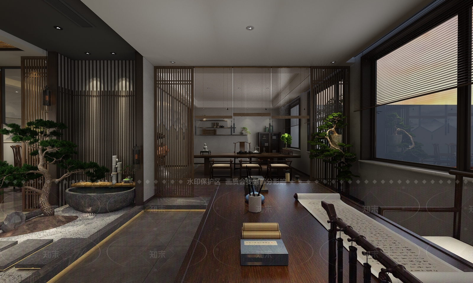 新中式禅意接待室3D模型下载【ID:1206526592】
