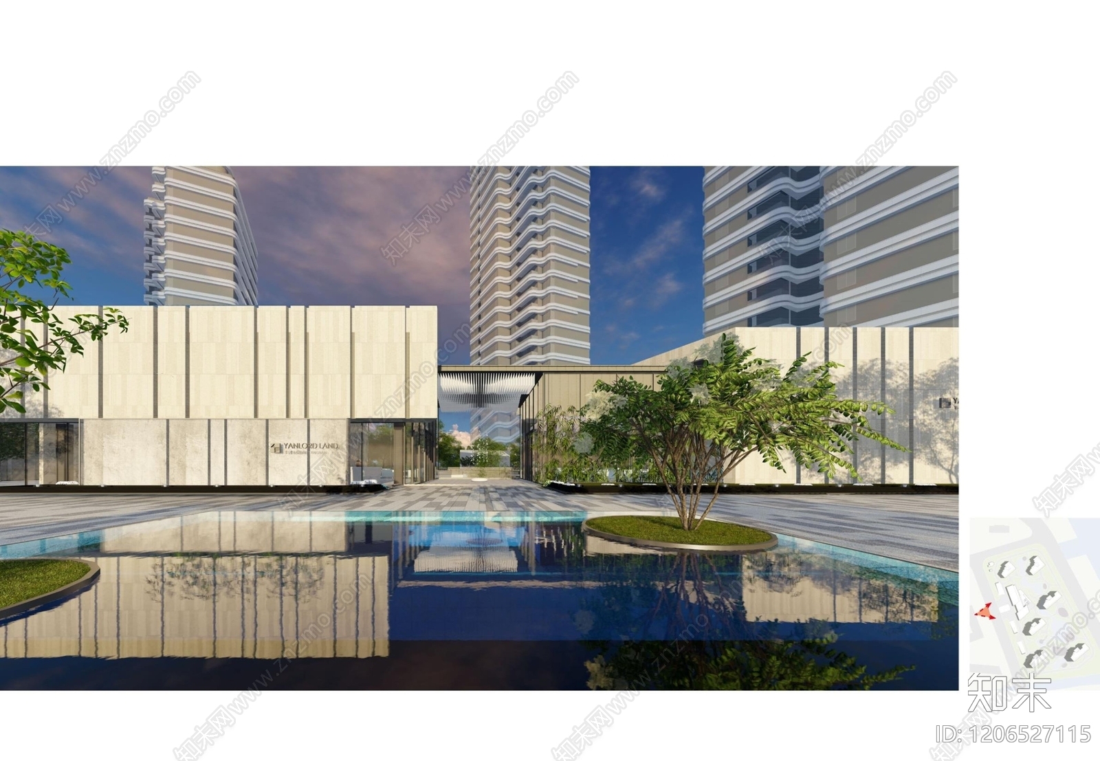 现代售楼处建筑下载【ID:1206527115】