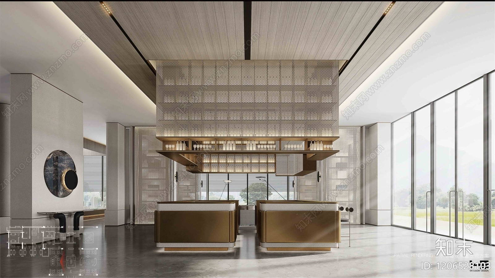 现代轻奢售楼处建筑下载【ID:1206528103】