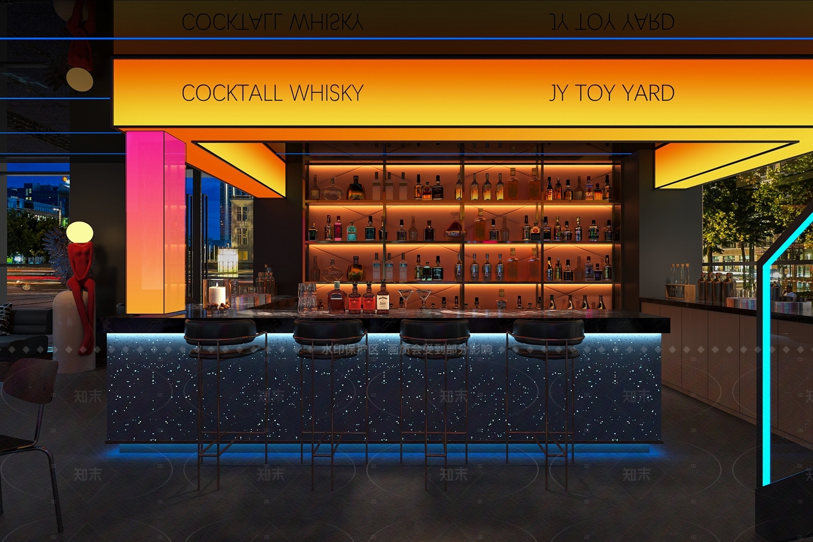 现代工业酒吧3D模型下载【ID:1206528294】