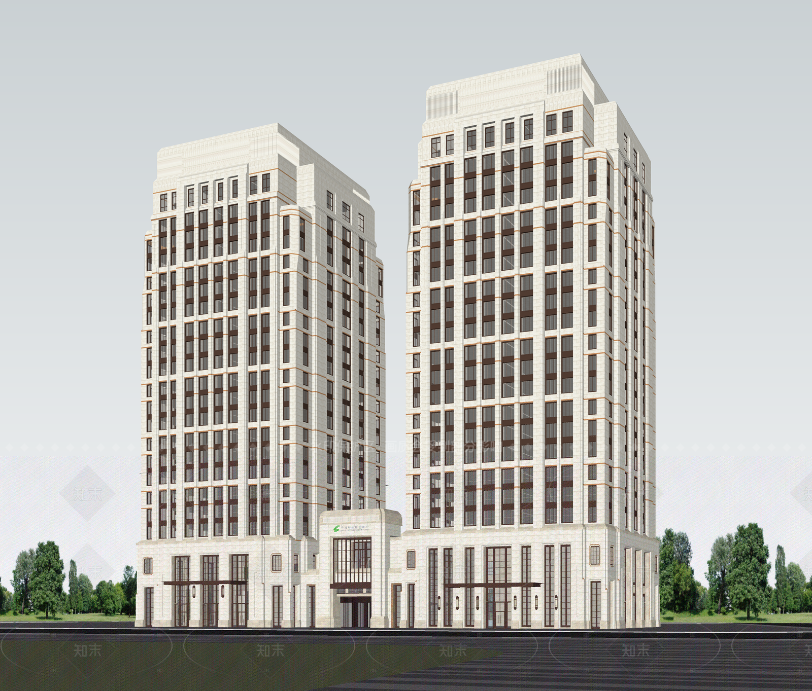 现代酒店建筑SU模型下载【ID:1206528483】