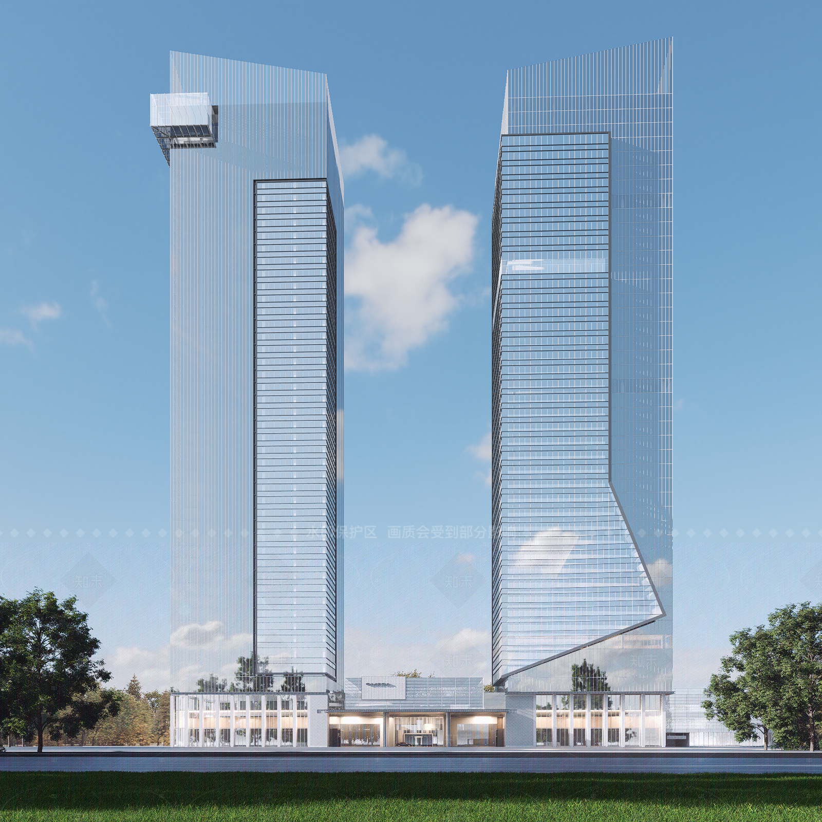 现代酒店建筑SU模型下载【ID:1206528591】
