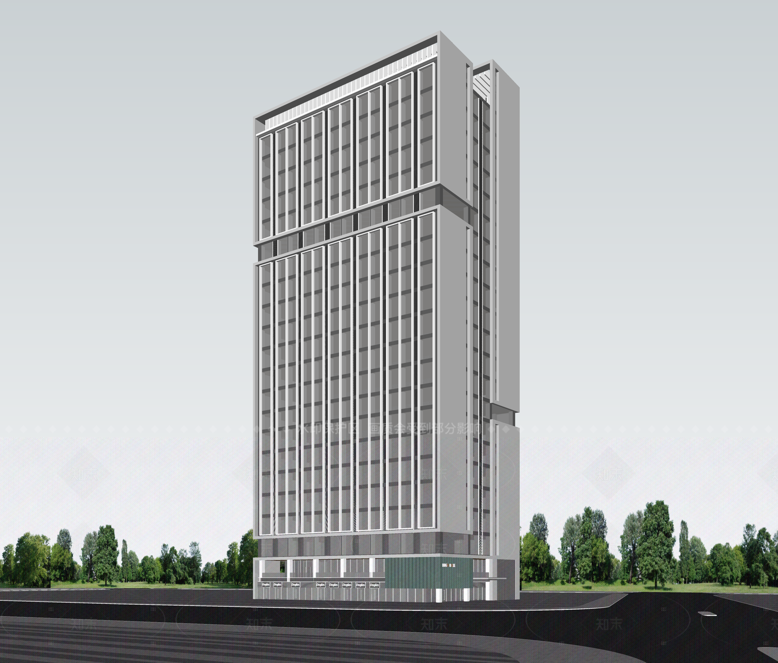 现代酒店建筑SU模型下载【ID:1206528502】