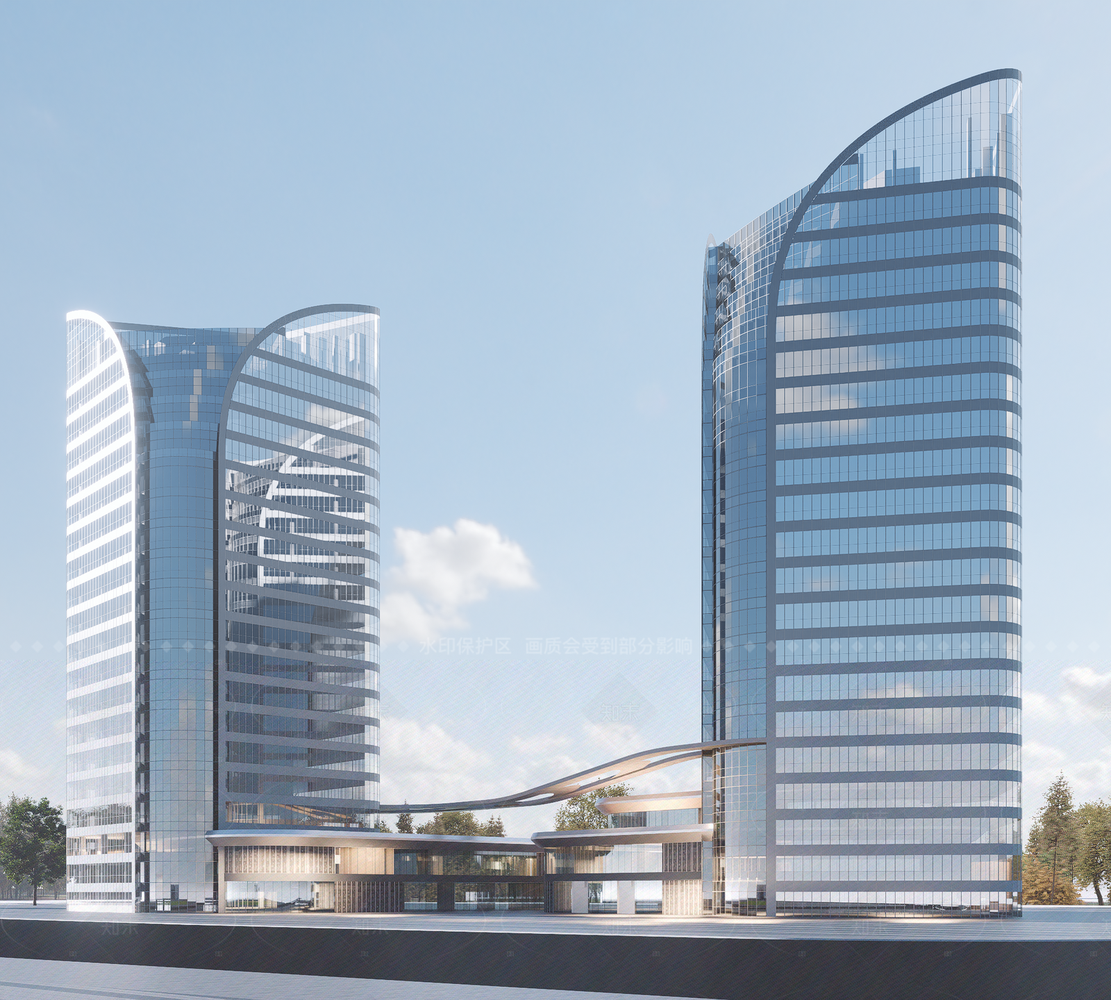 现代酒店建筑SU模型下载【ID:1206528643】