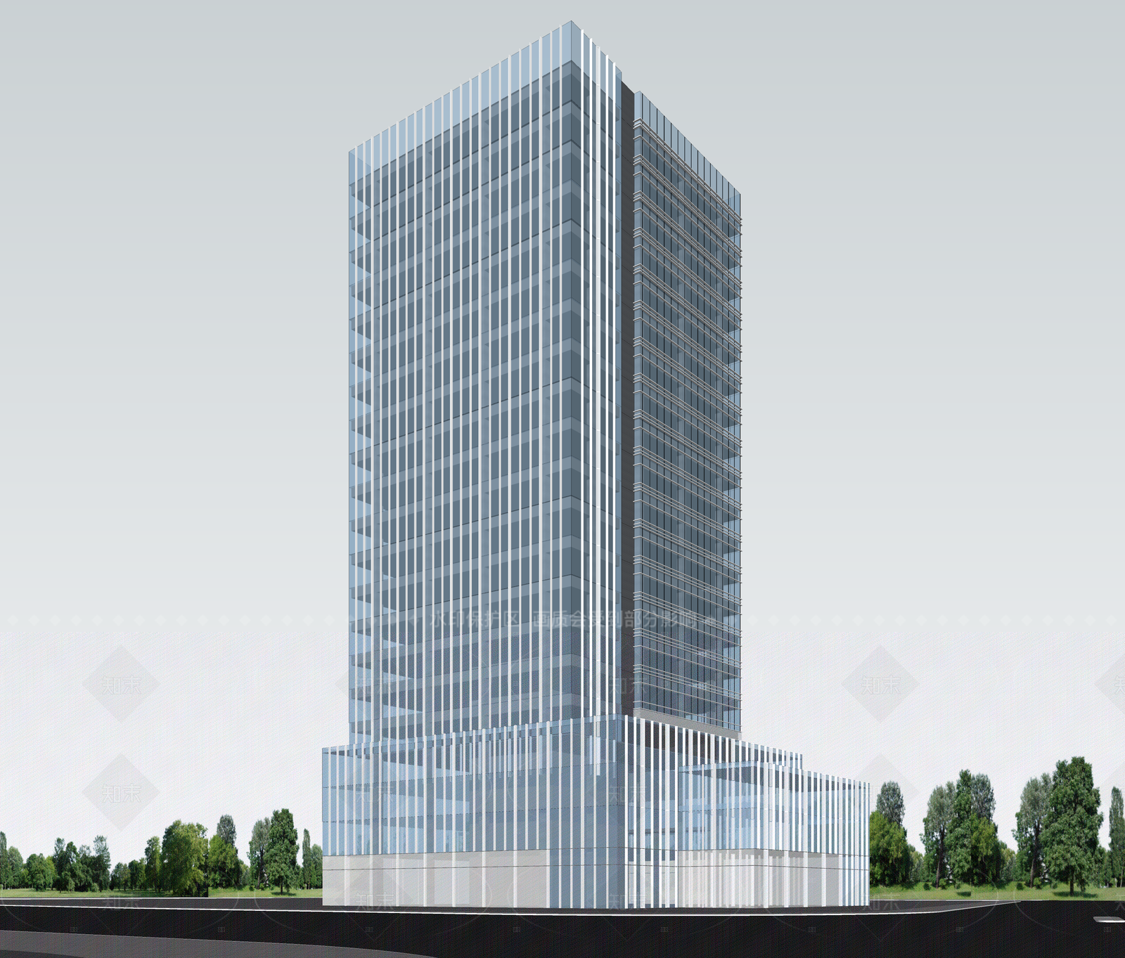 现代酒店建筑SU模型下载【ID:1206528827】