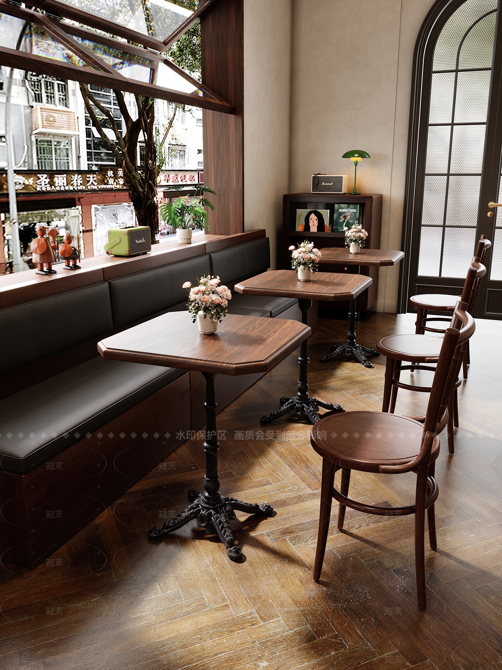 复古中古咖啡厅3D模型下载【ID:1206529293】