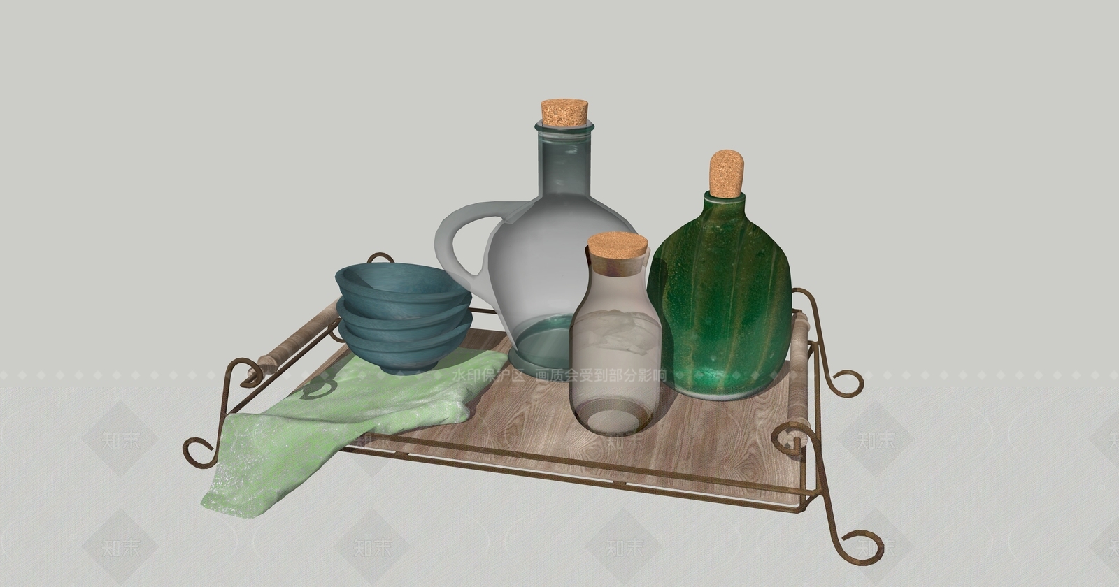 餐具SU模型下载【ID:1206530938】