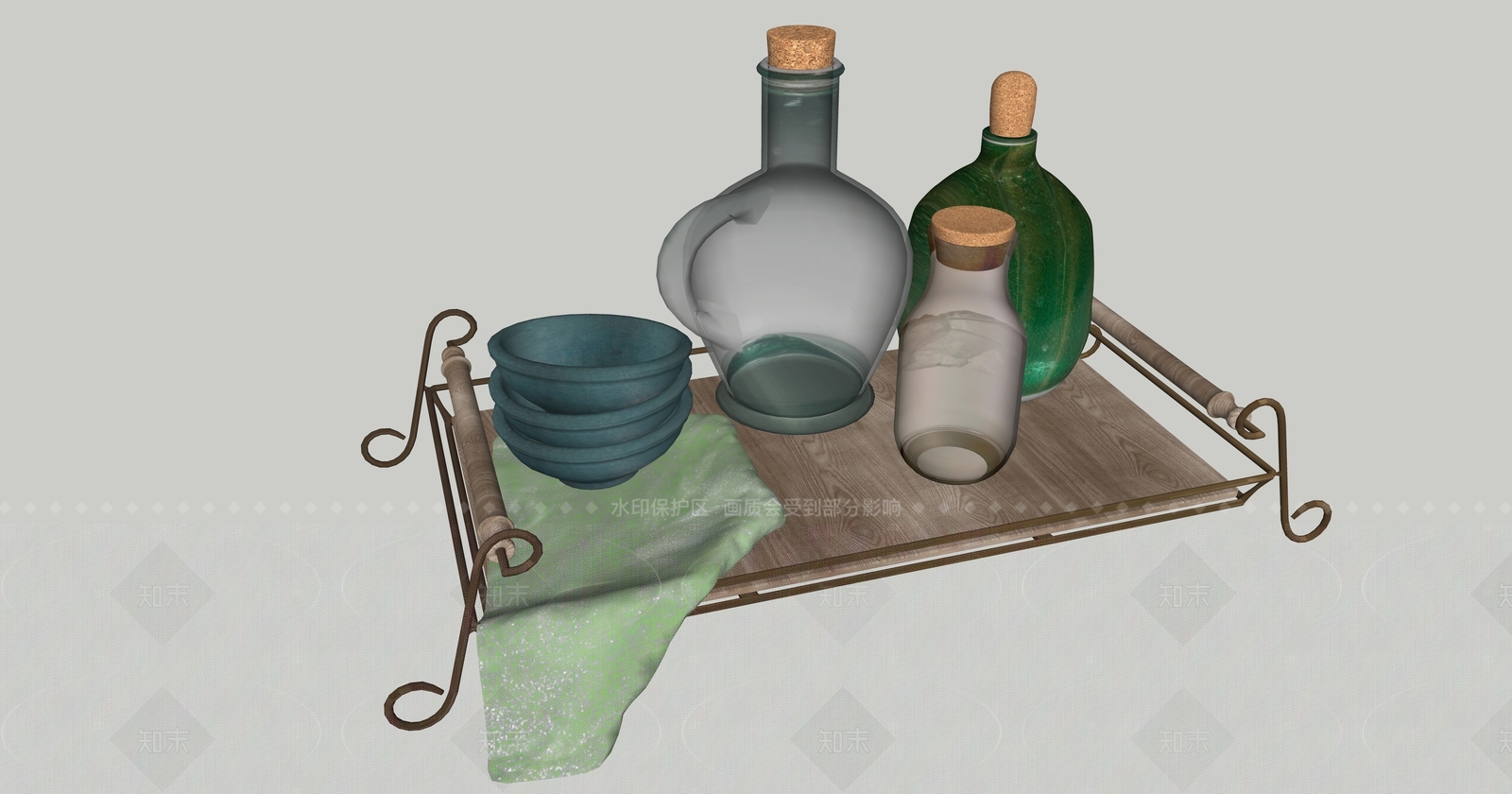 餐具SU模型下载【ID:1206530938】