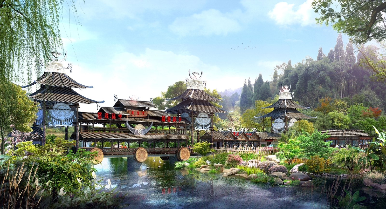 现代景观桥3D模型下载【ID:1206531068】