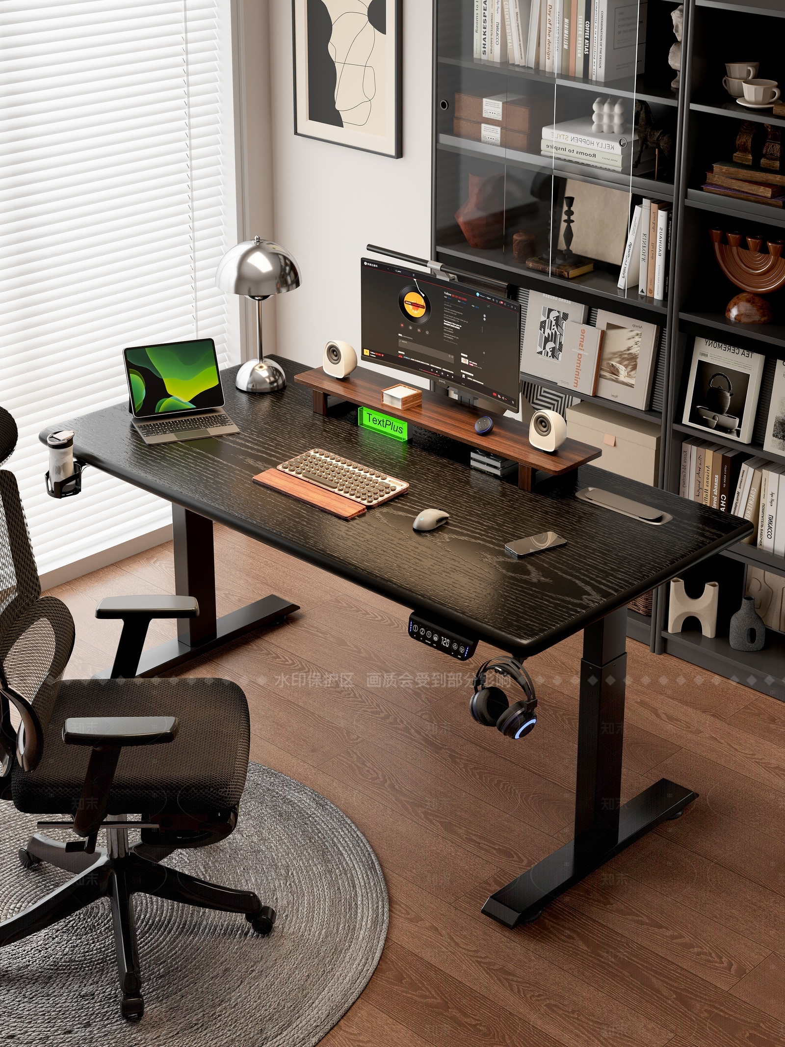 现代法式书房3D模型下载【ID:1206533367】