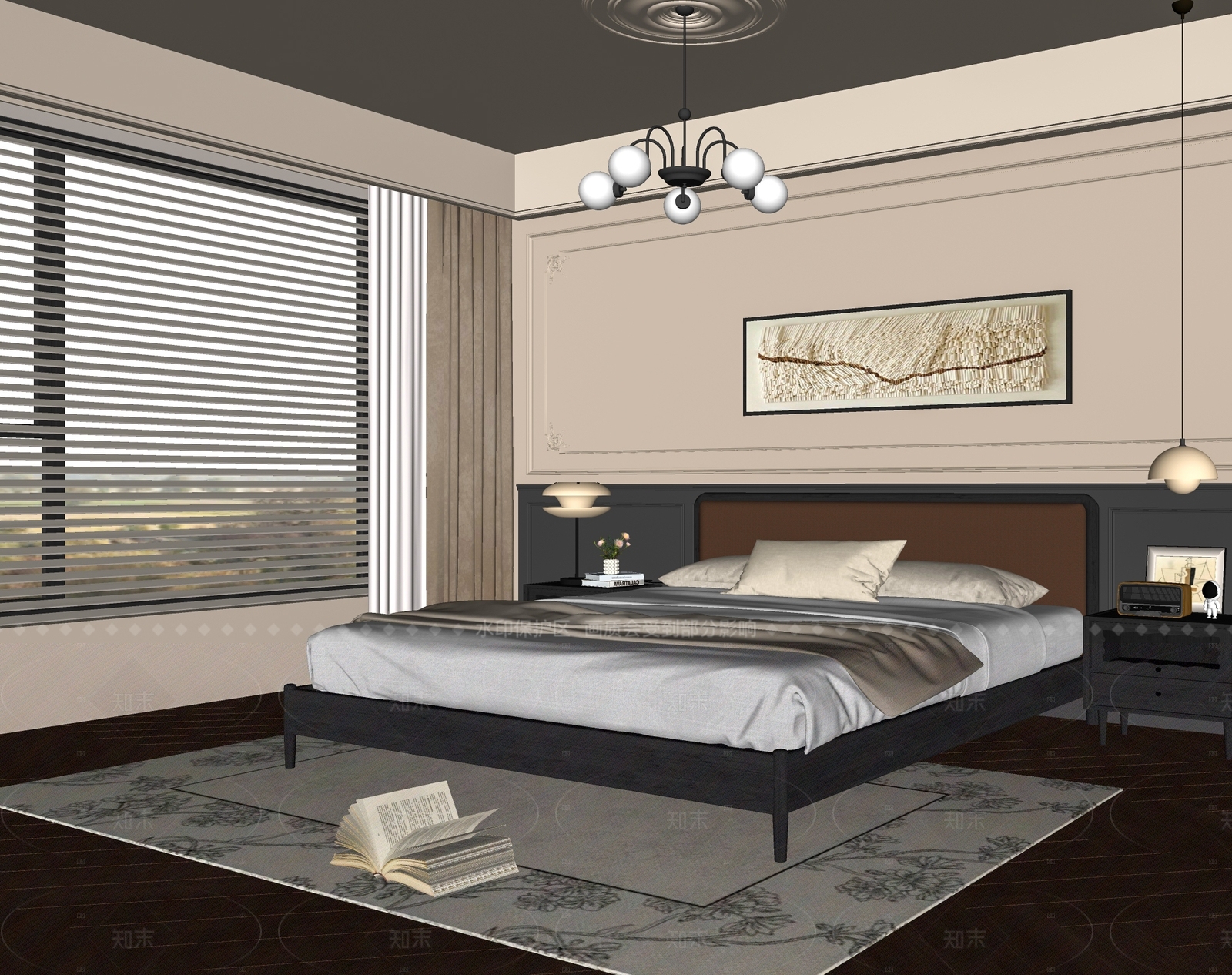 法式家居卧室SU模型下载【ID:1206534670】