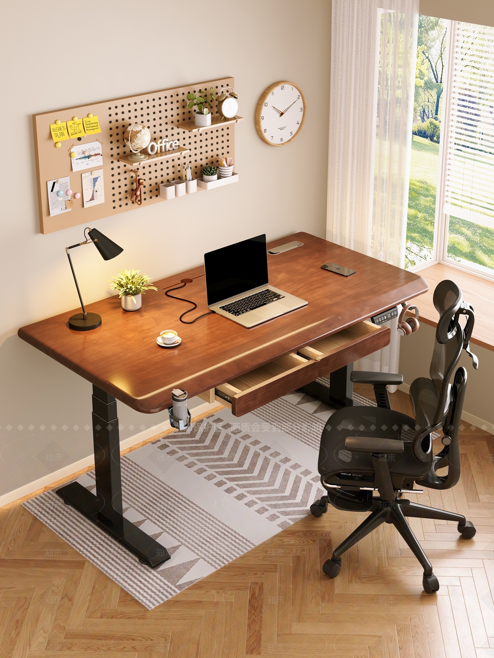 现代简约书房3D模型下载【ID:1206536005】