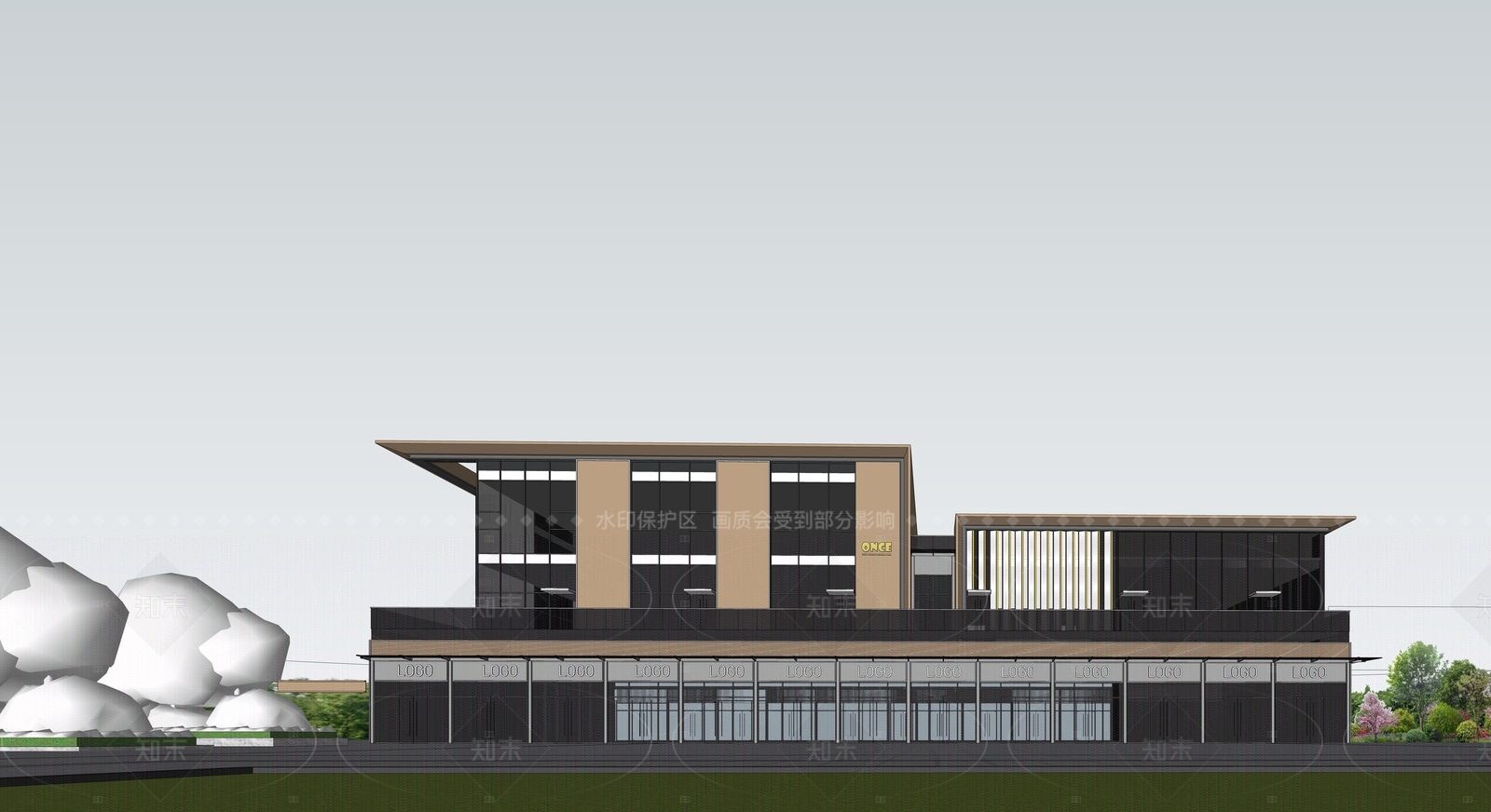 现代其他商业建筑SU模型下载【ID:1206538749】