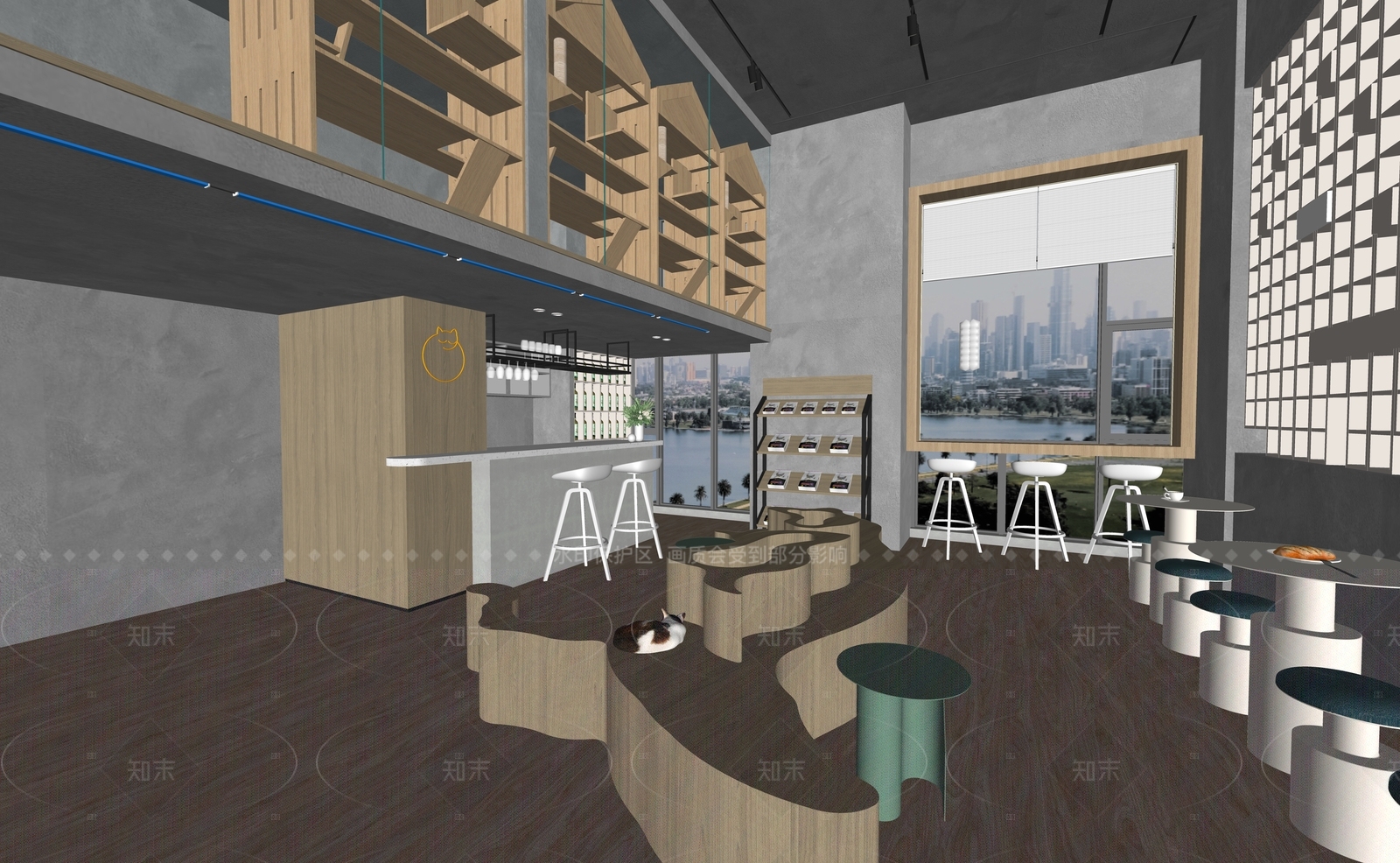 现代宠物店SU模型下载【ID:1206539551】