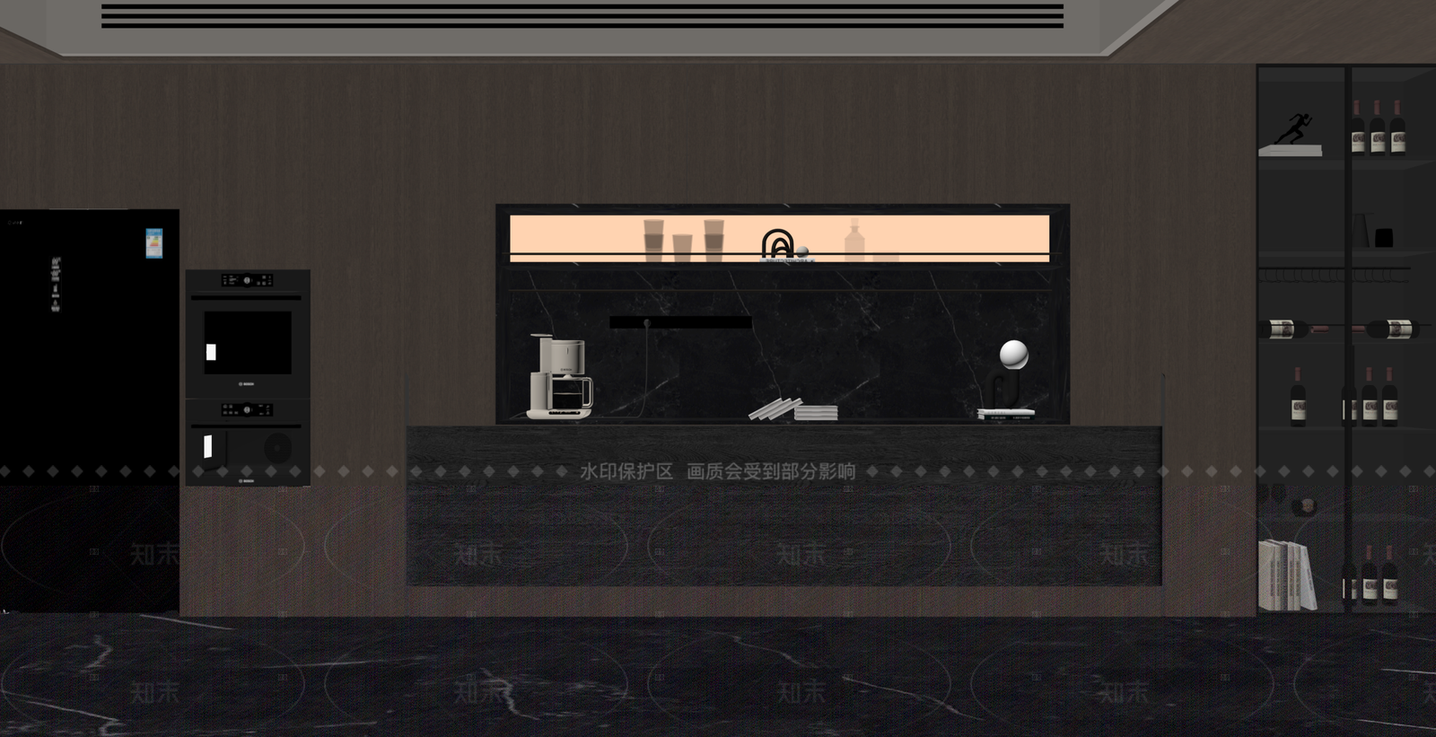 现代酒柜SU模型下载【ID:1206543268】